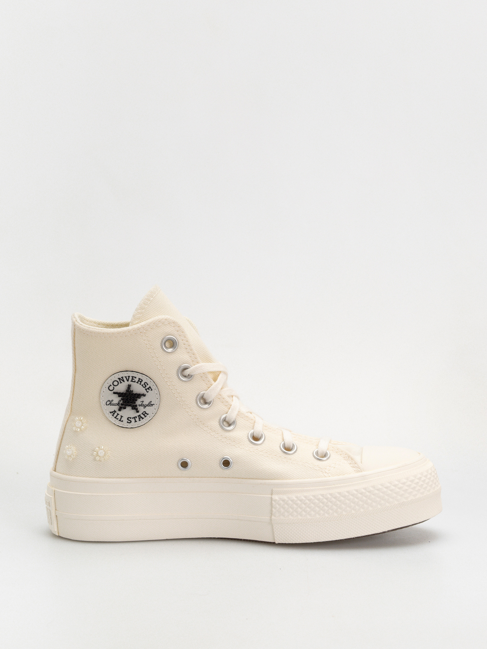 Teniși Converse Chuck Taylor All Star Lift Hi Wmn (egret/egret/black)