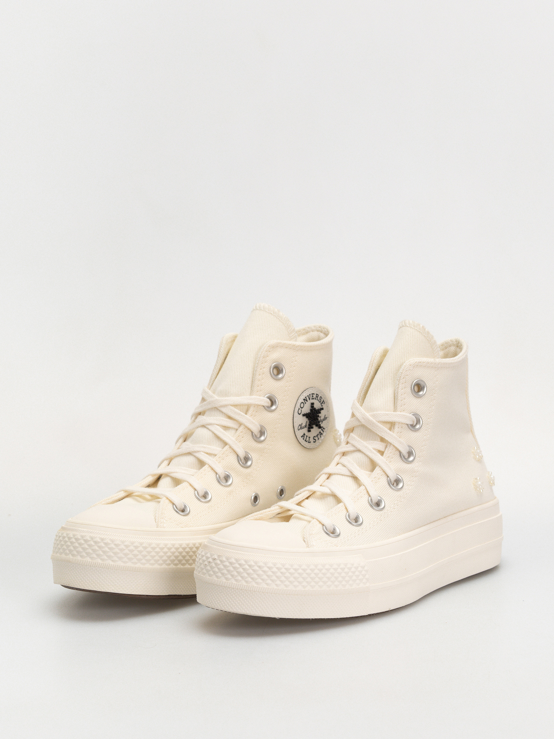 Teniși Converse Chuck Taylor All Star Lift Hi Wmn (egret/egret/black)
