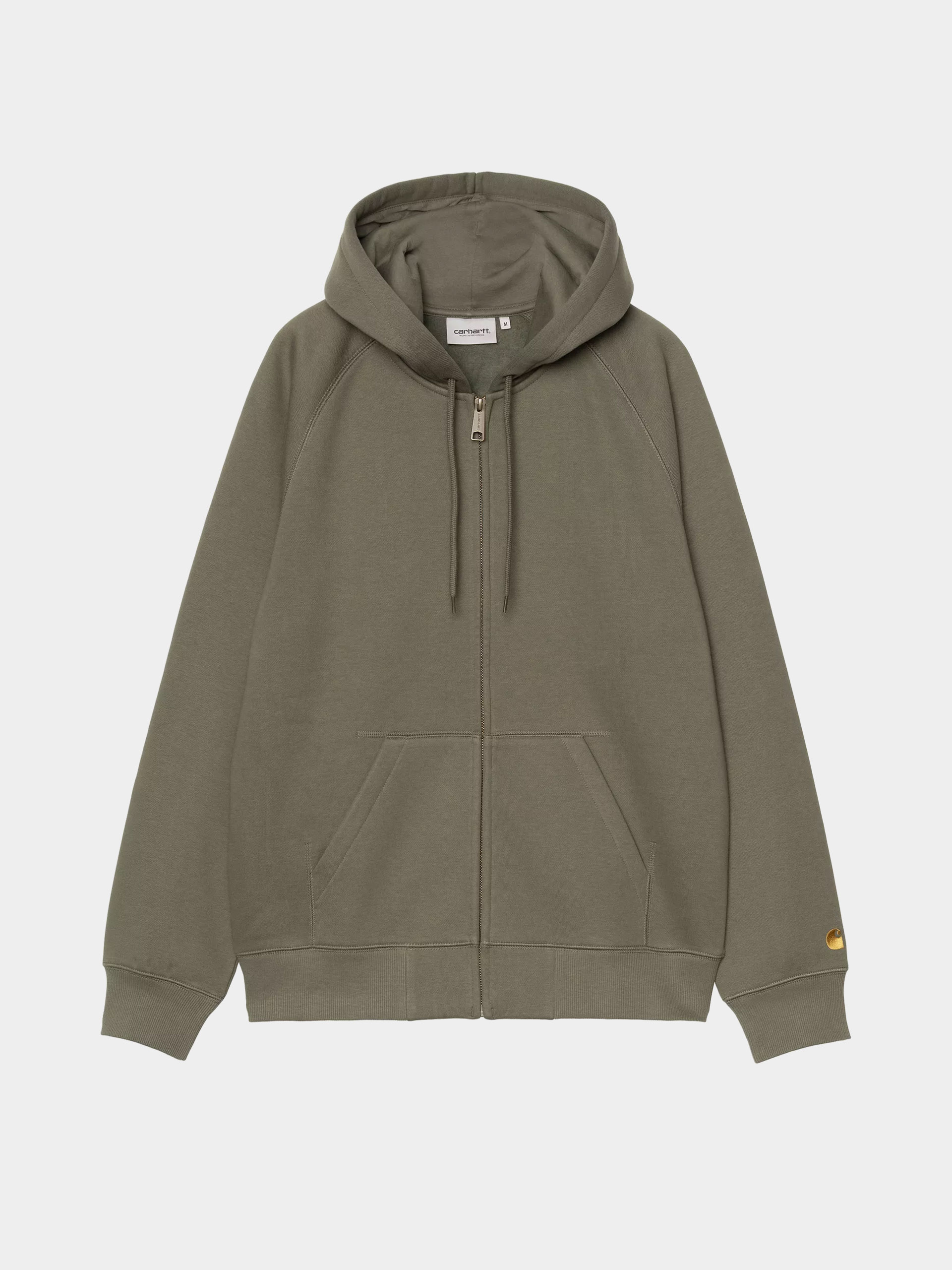 Hanorac cu glugu0103 Carhartt WIP Chase ZHD (leaf/gold)