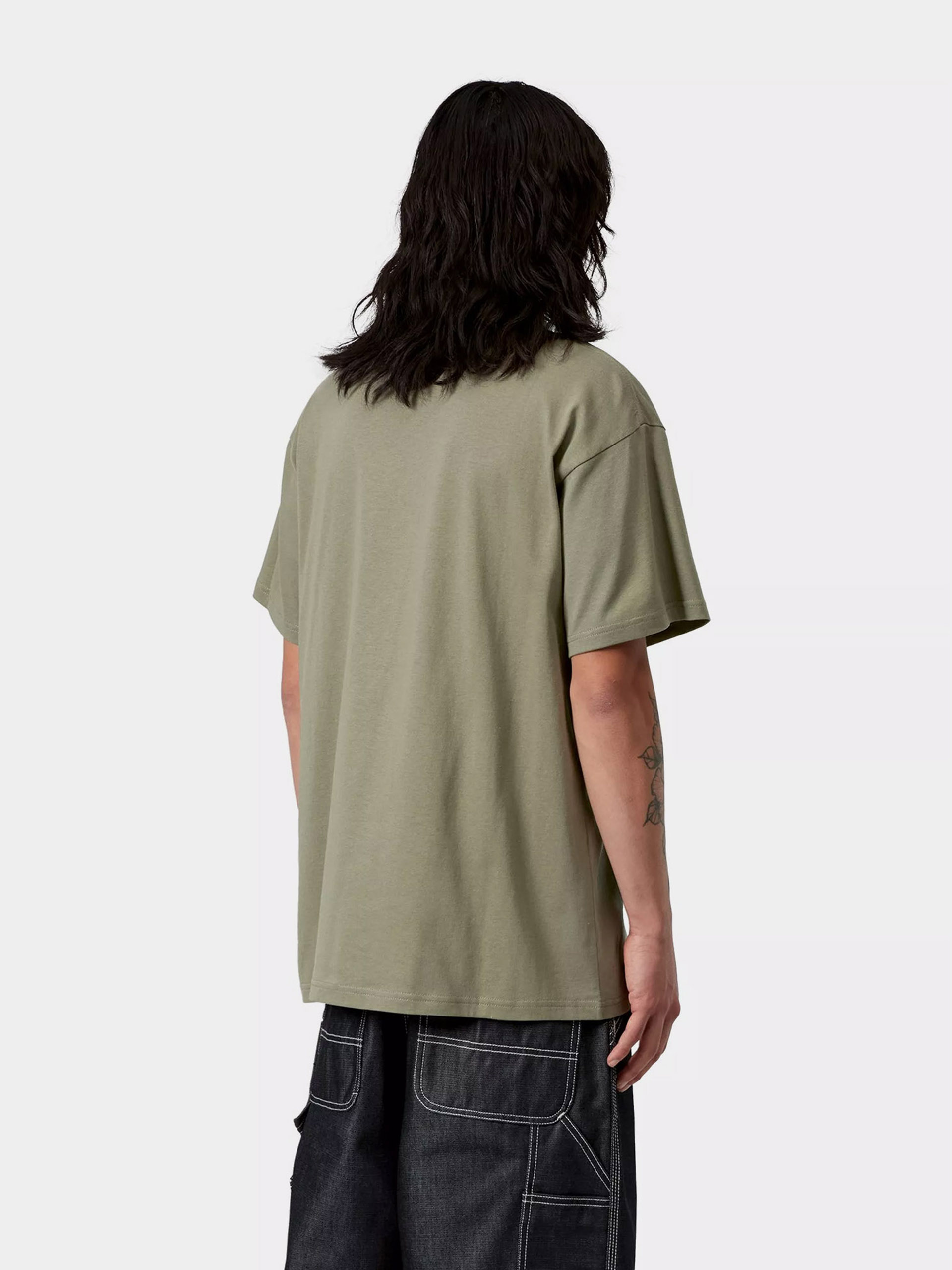 Tricou Carhartt WIP Barbwire C (dollar green)