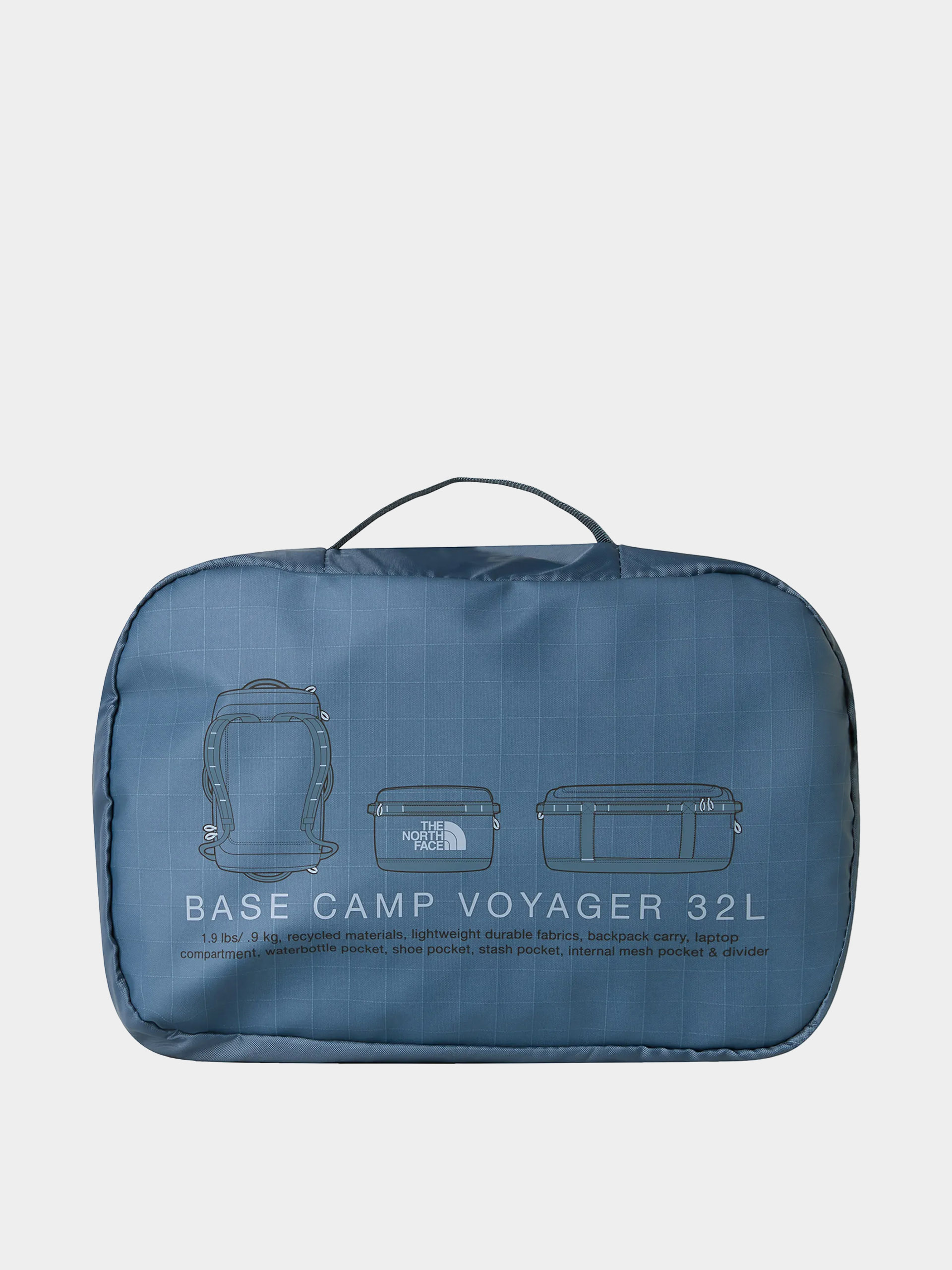Geantă The North Face Base Camp Voyager Duffel 32L (granite grey/fr)