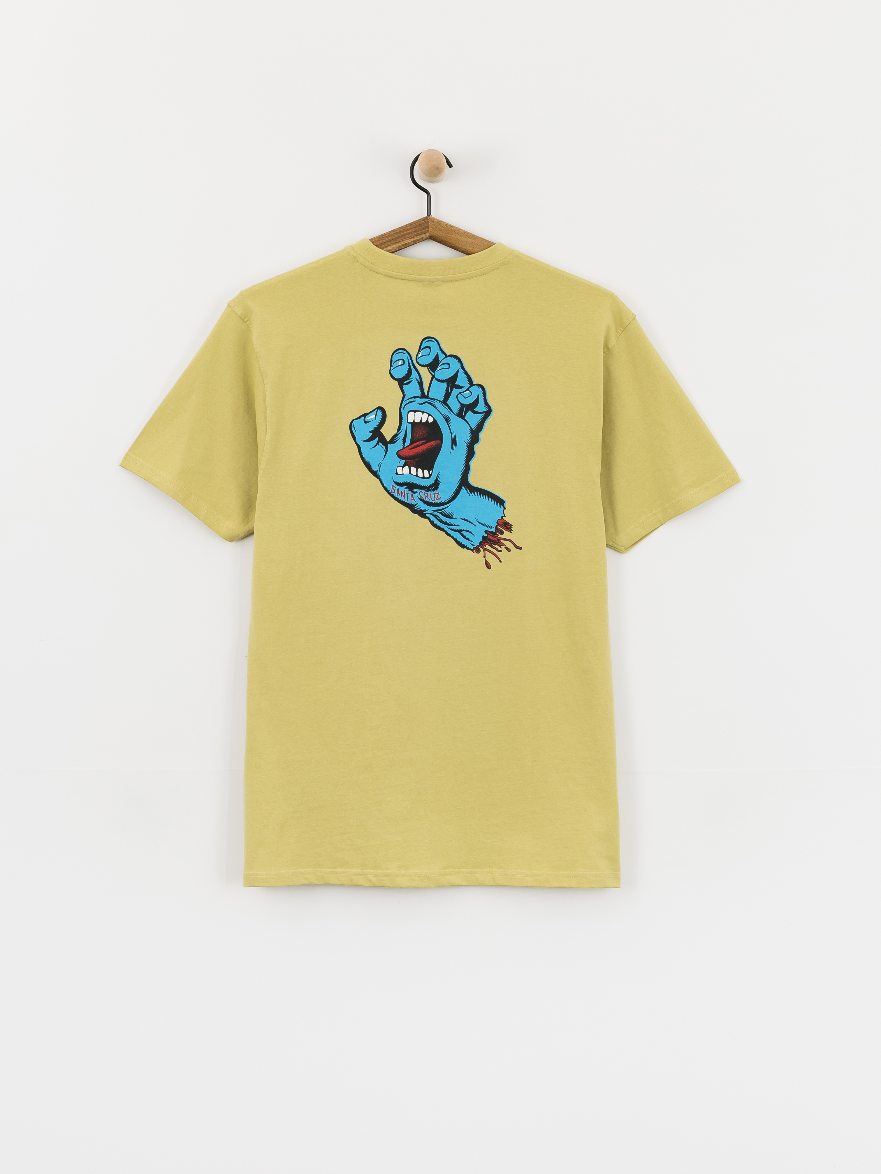 Tricou Santa Cruz Screaming Hand Chest (faded khaki)