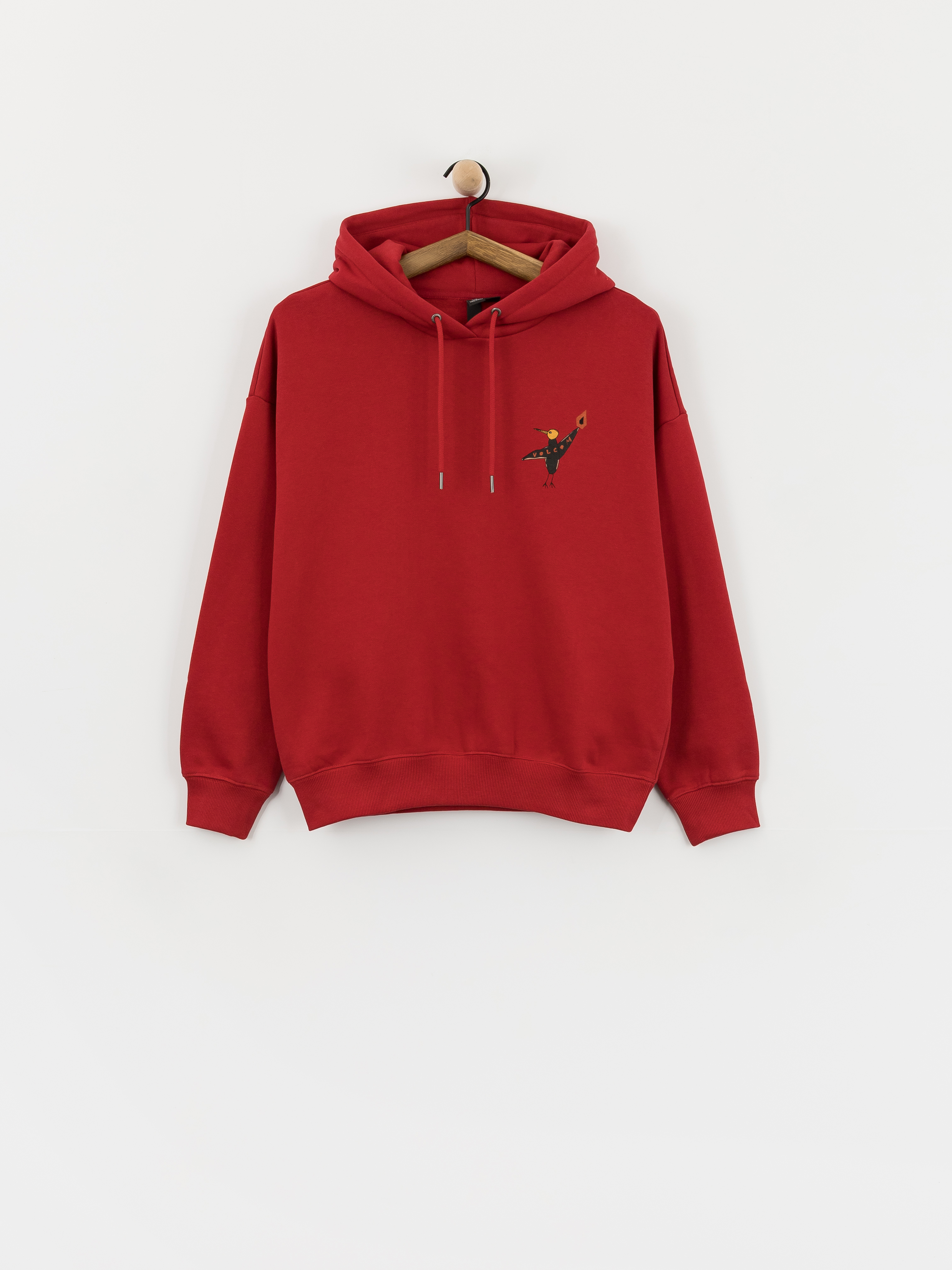 Hanorac cu glugă Volcom Moove On HD Wmn (deep red)