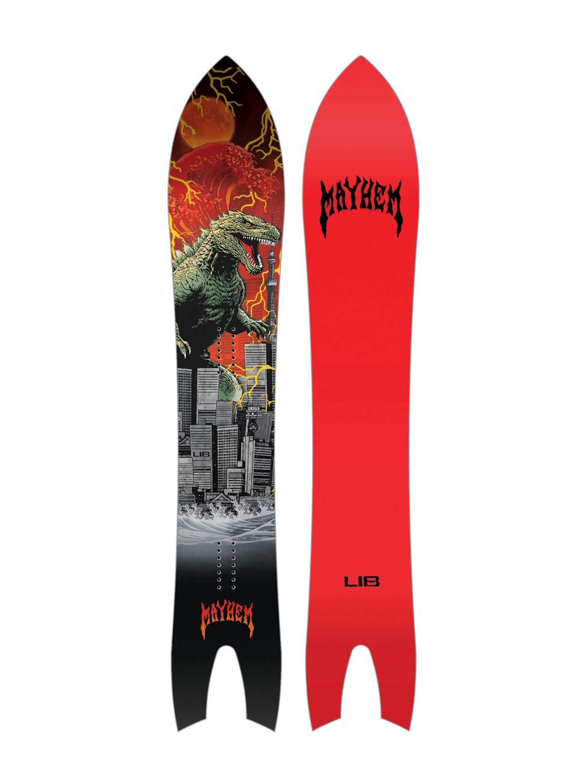 Pentru bărbați Snowboard Lib Tech Mayhem Libzilla (red/black)