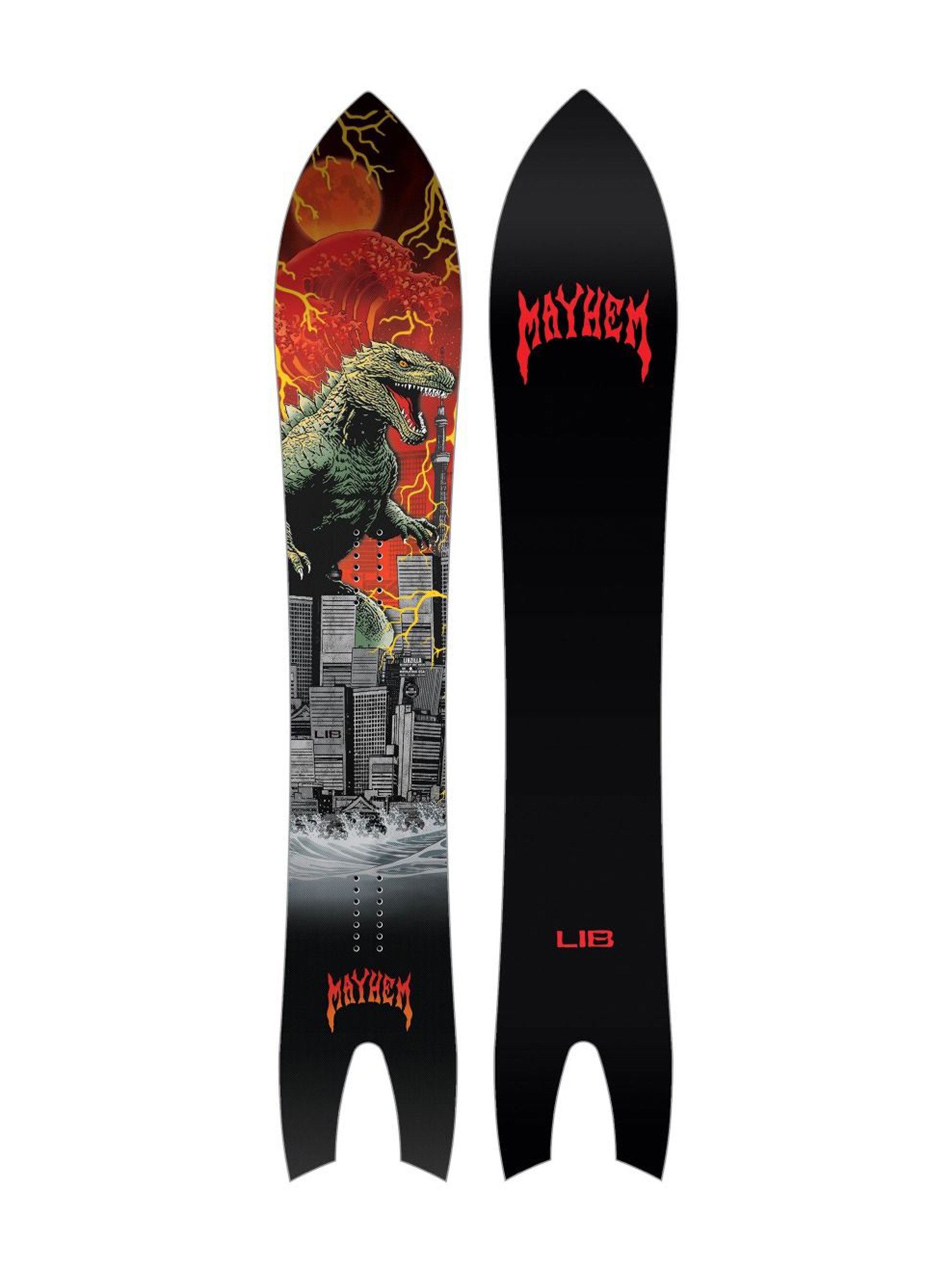 Pentru bărbați Snowboard Lib Tech Mayhem Libzilla (black/red)
