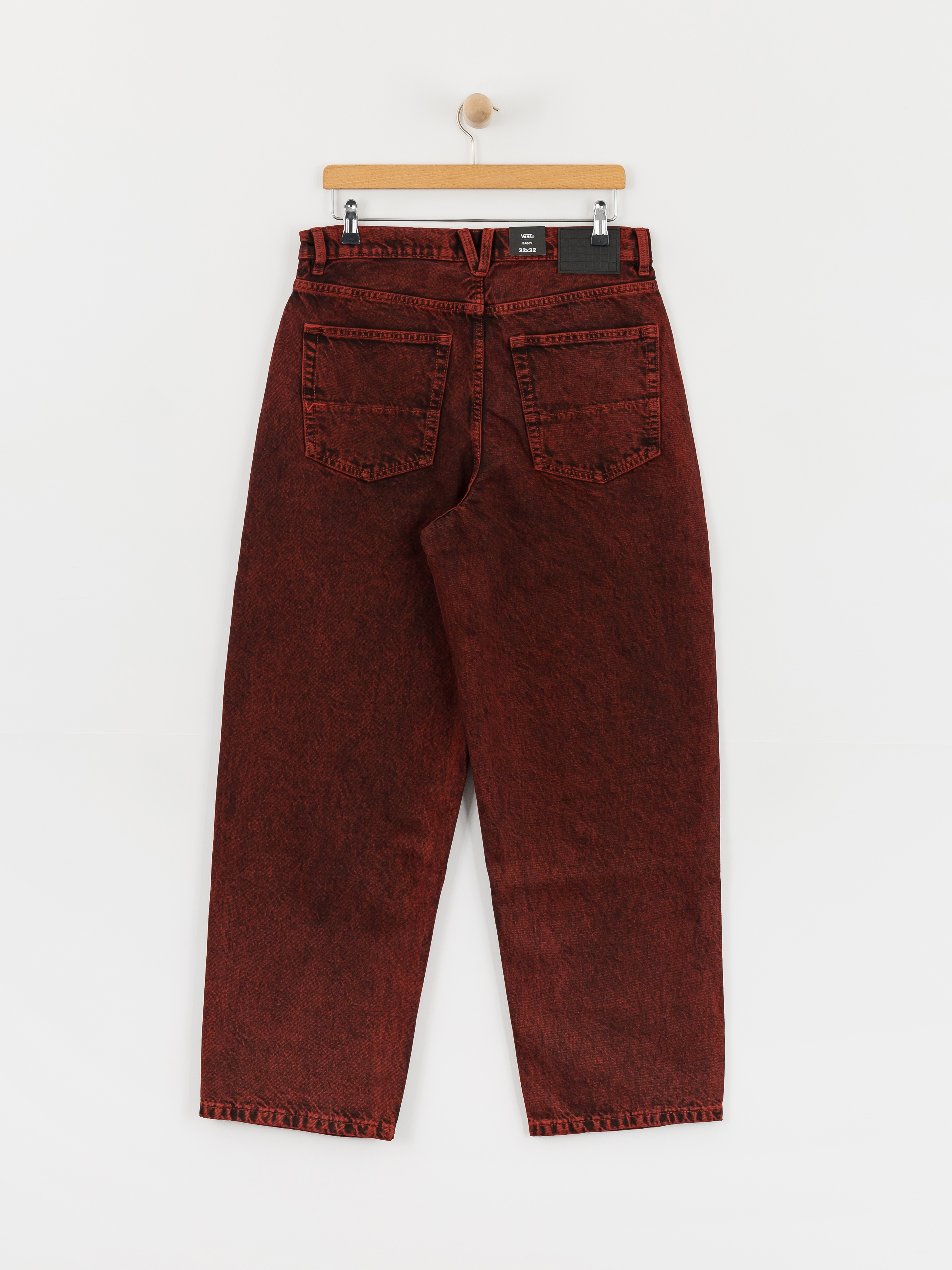 Pantaloni Vans Check 5 Baggy Acid Overdyed Denim (racing red)