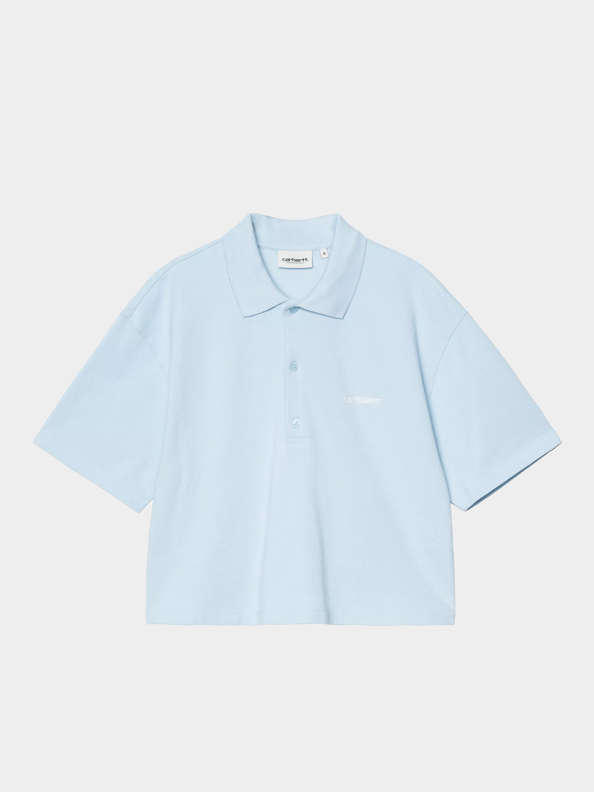 Tricou Carhartt WIP Script Polo Wmn (icaria/white)