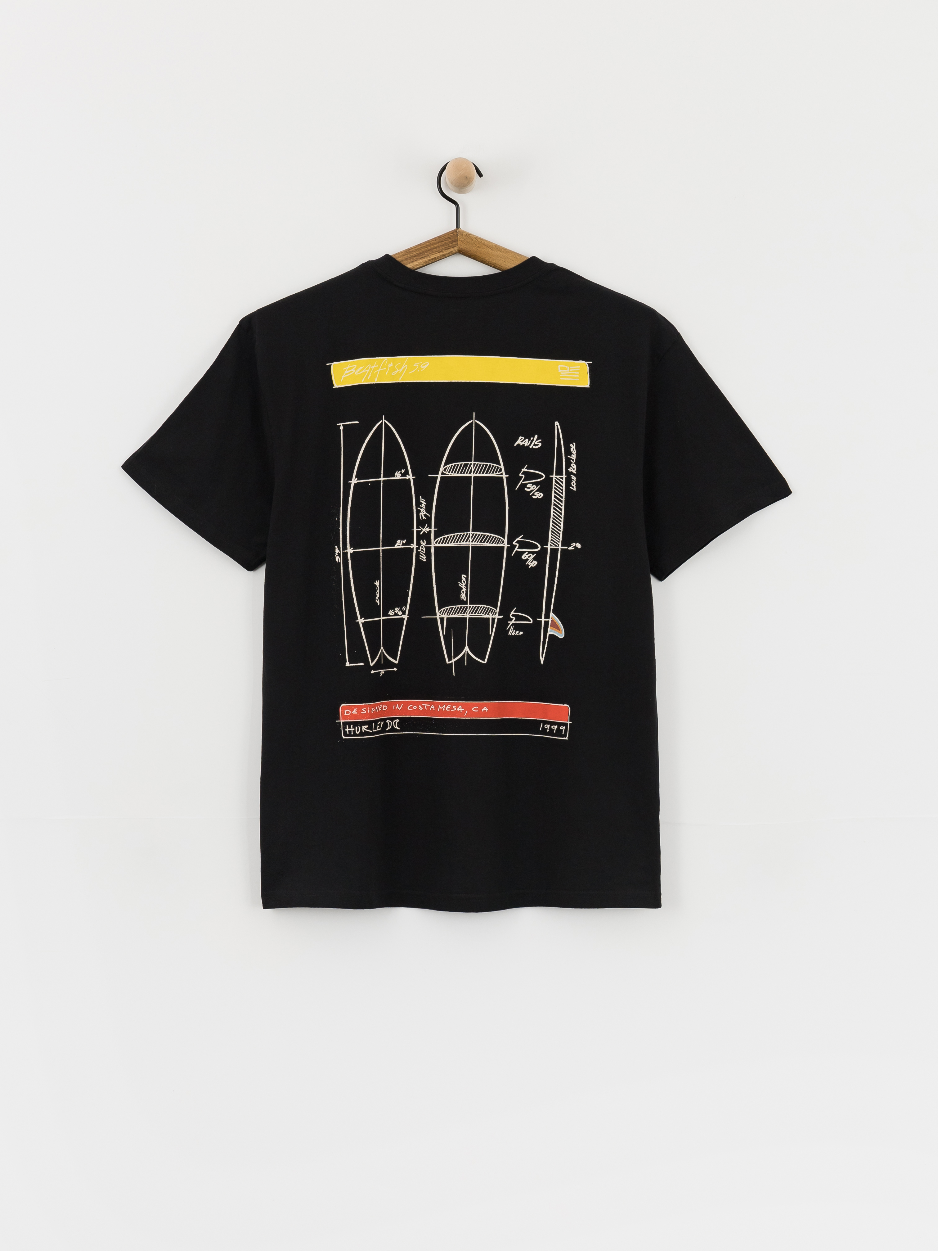 Tricou Hurley Kraft Sketch (black)