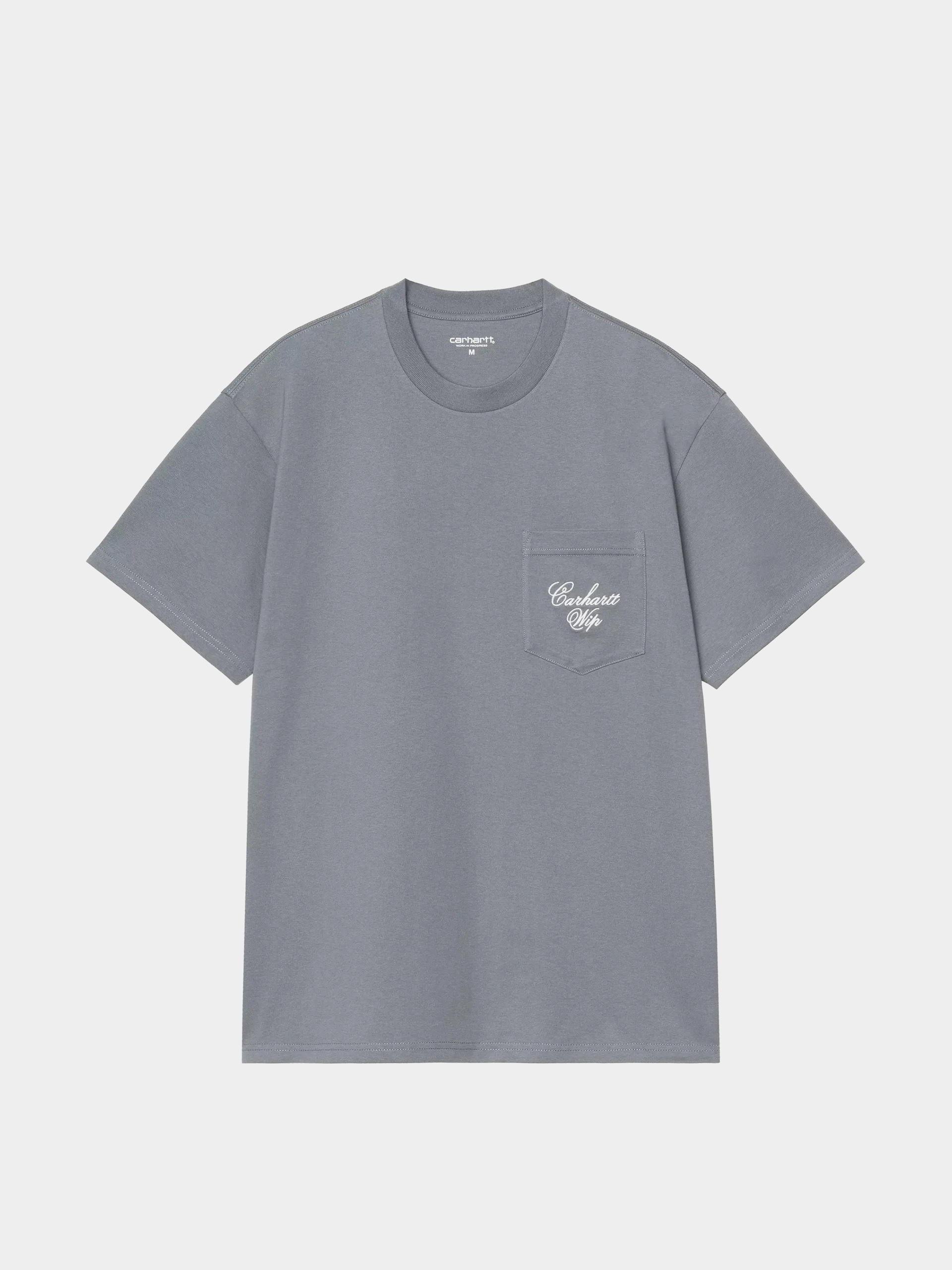 Tricou Carhartt WIP Longhand Pocket (cozy blue/white)