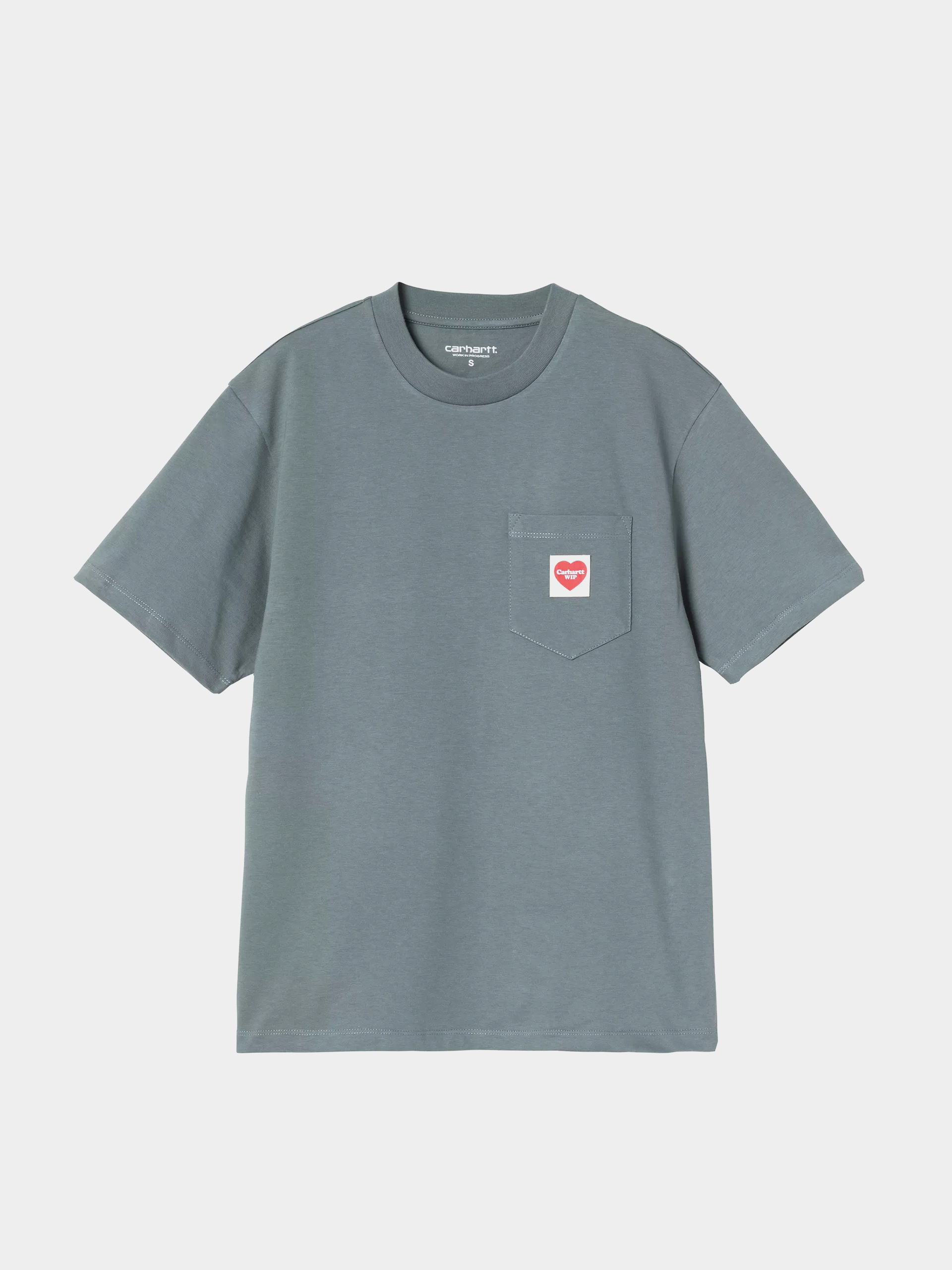 Tricou Carhartt WIP Pocket Heart Wmn (cozy blue/red)