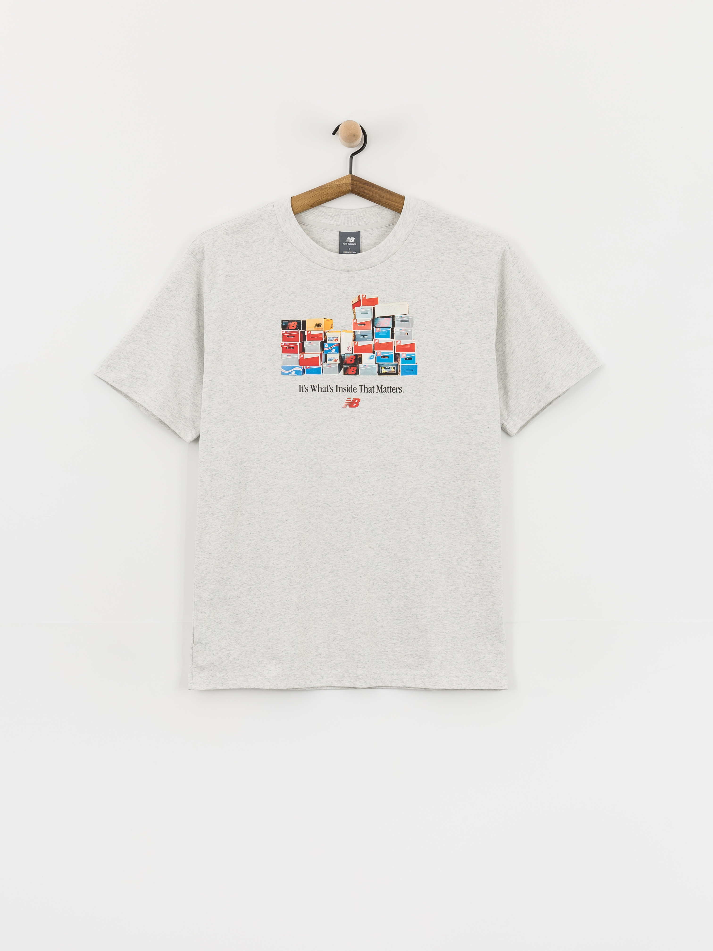 Tricou New Balance Boxes (ash heather)