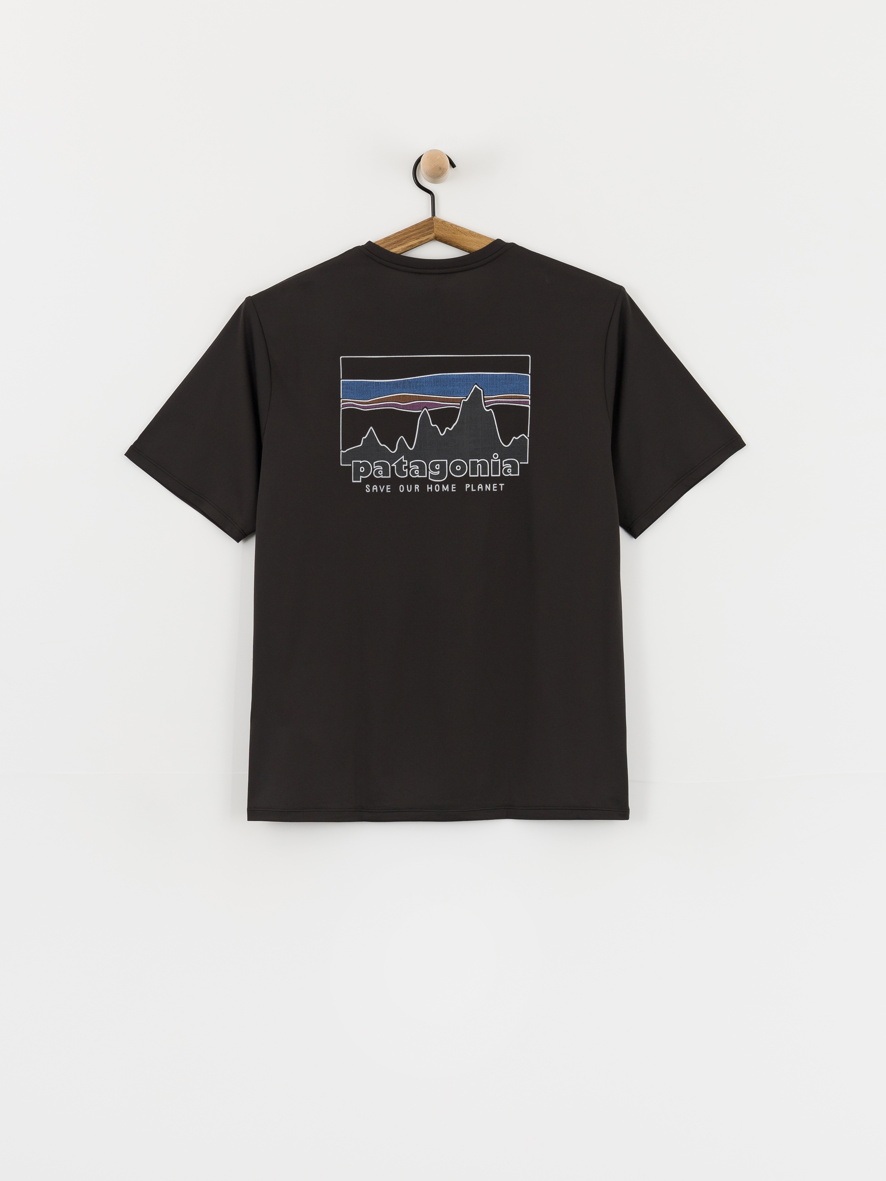 Tricou Patagonia Capilene Cool '73 Skyline (black)