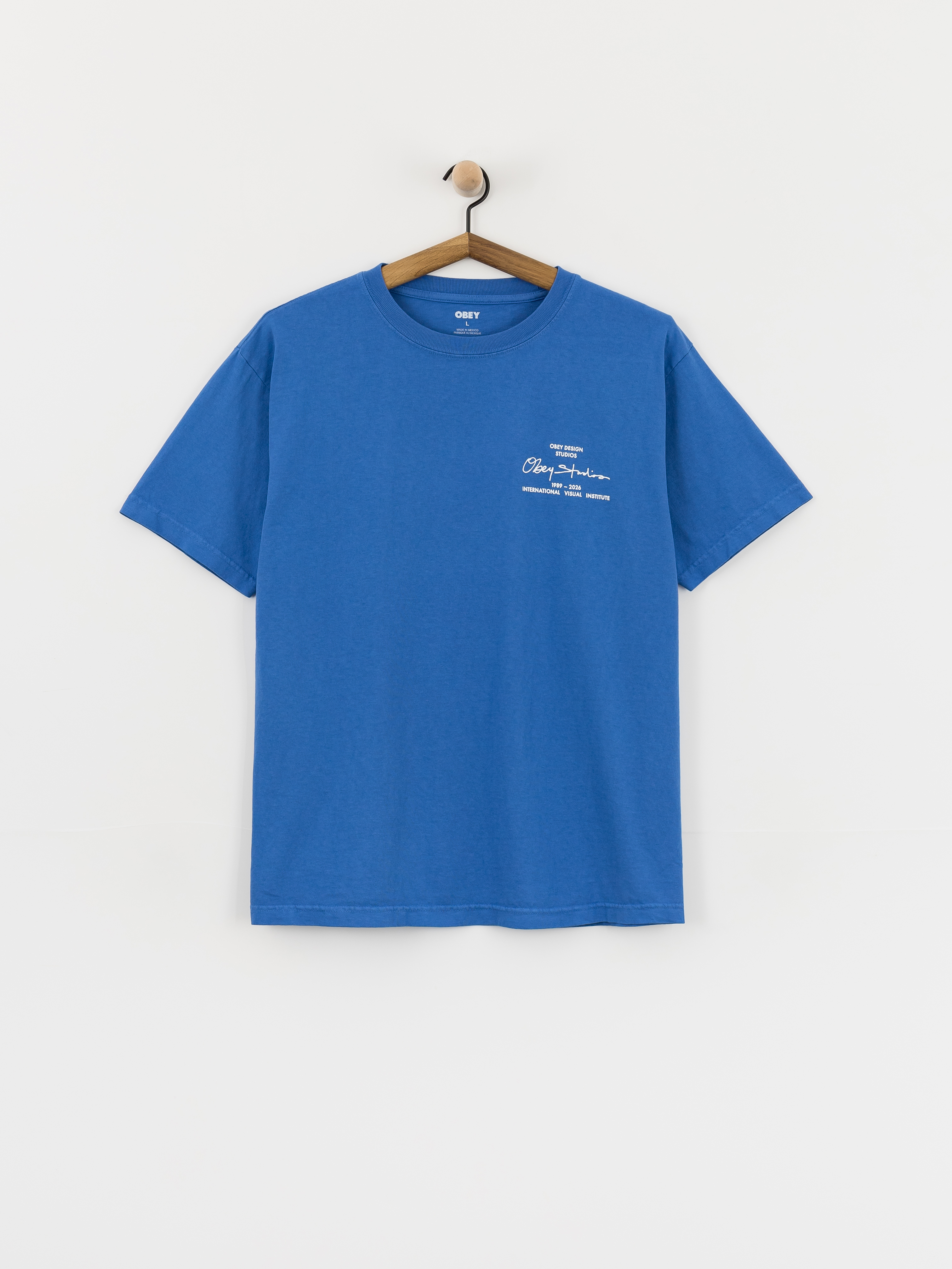 Tricou OBEY Institute (pigment electric indigo)