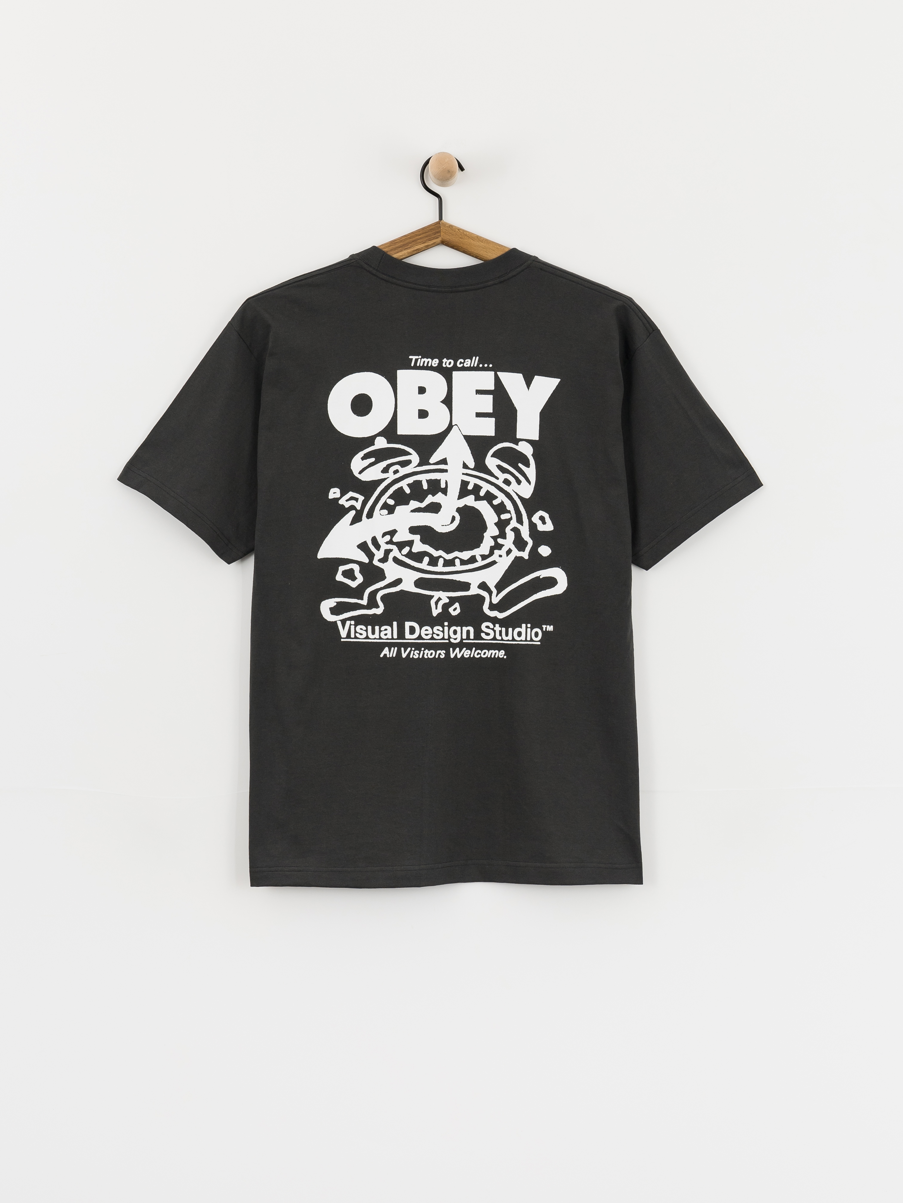 Tricou OBEY Time To Call Obey (vintage black)