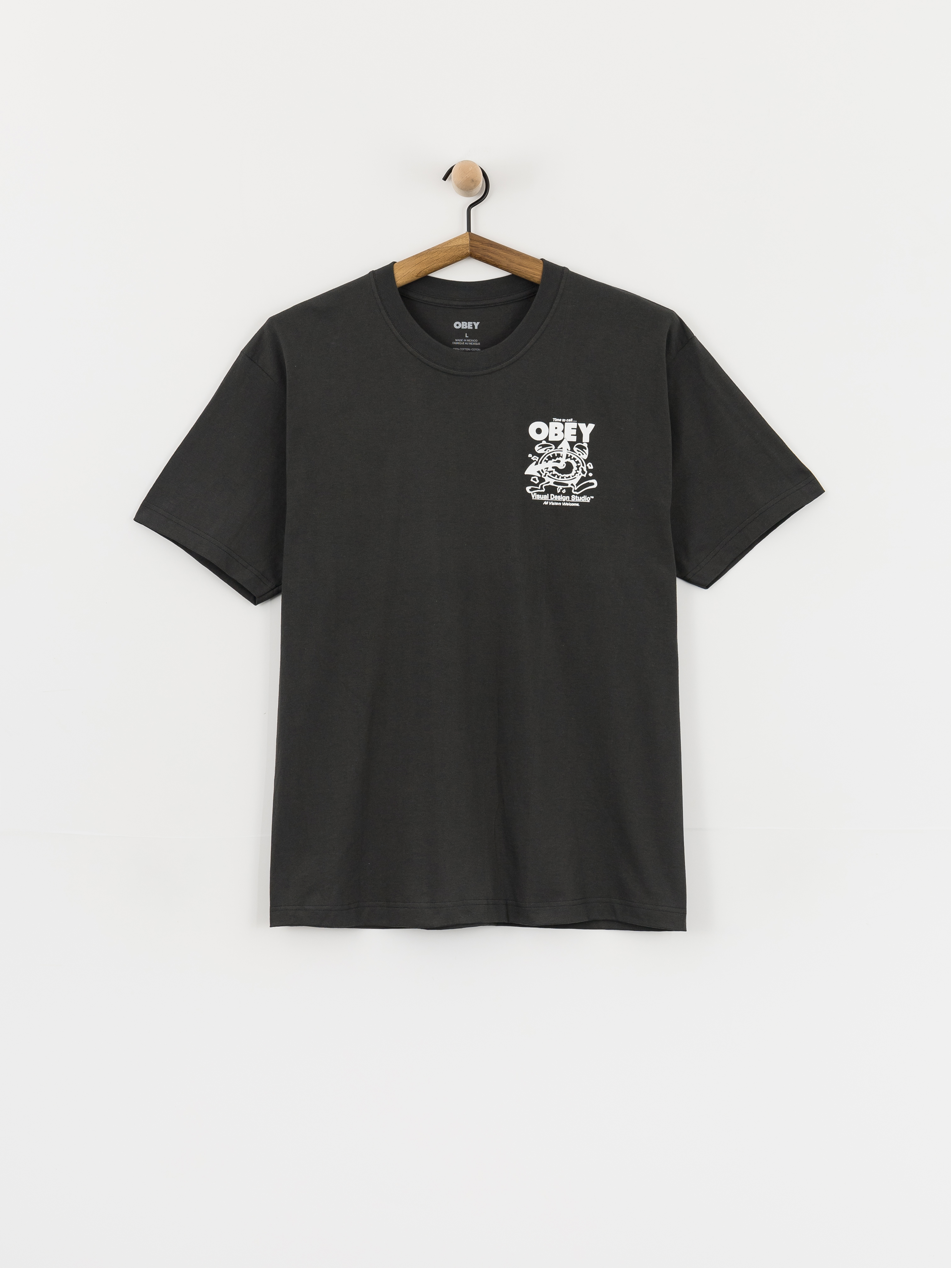 Tricou OBEY Time To Call Obey (vintage black)