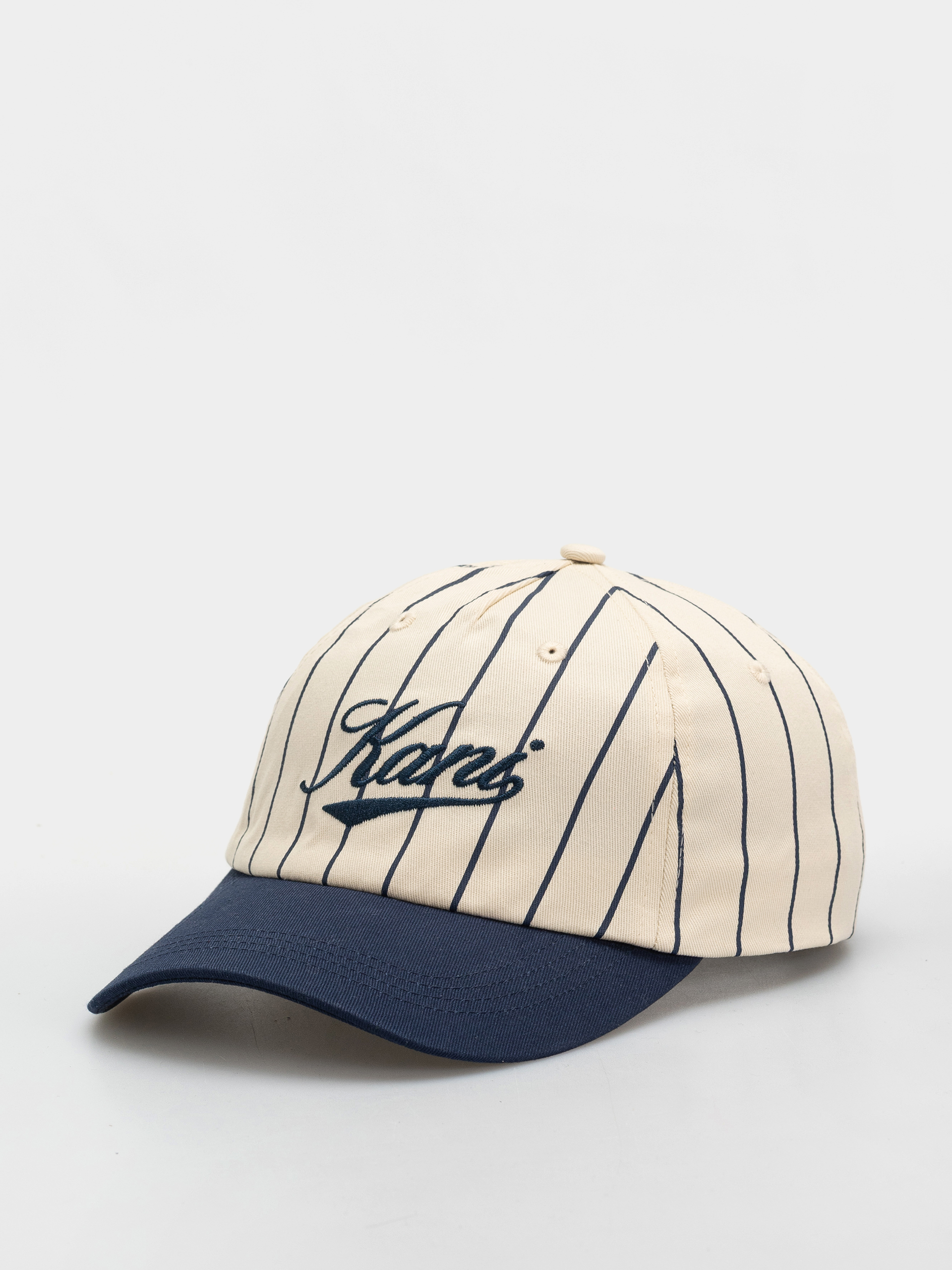 Șapcă Karl Kani Cursive Varsity Pinstripe Baseball (white)
