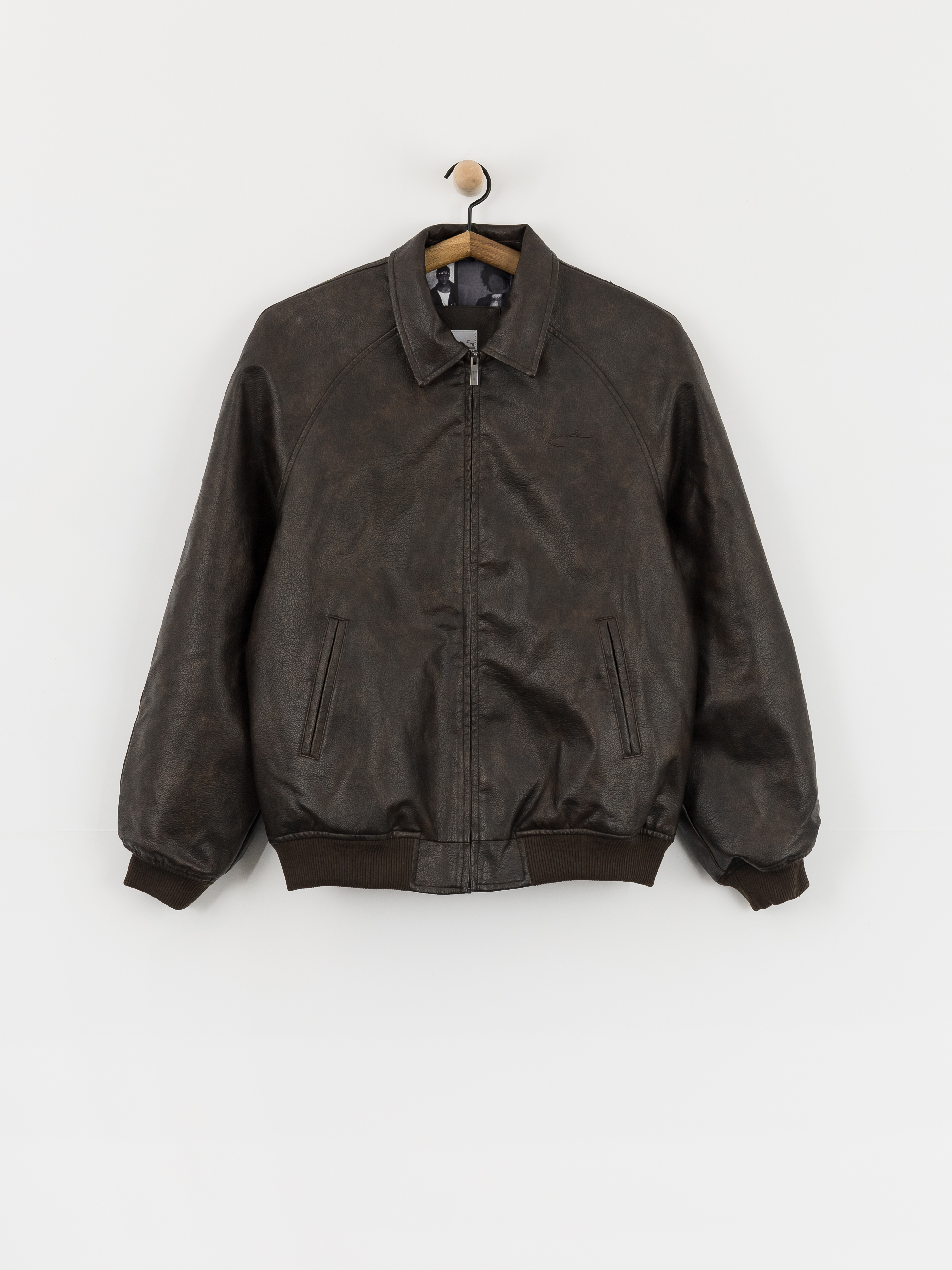 Geacă Karl Kani Signature Pu Leather Bomber (brown)
