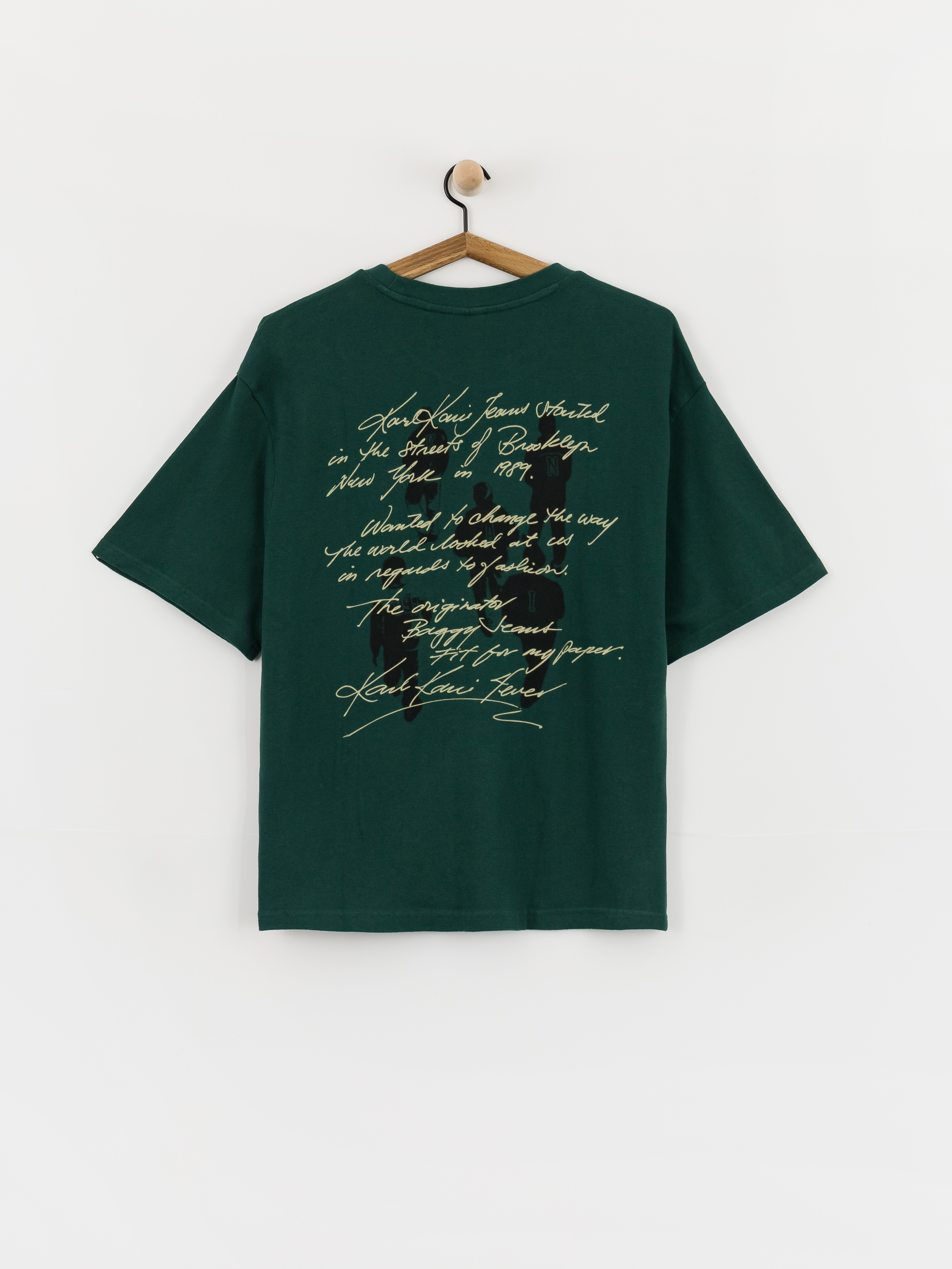 Tricou Karl Kani Signature Washed Oversized (green)