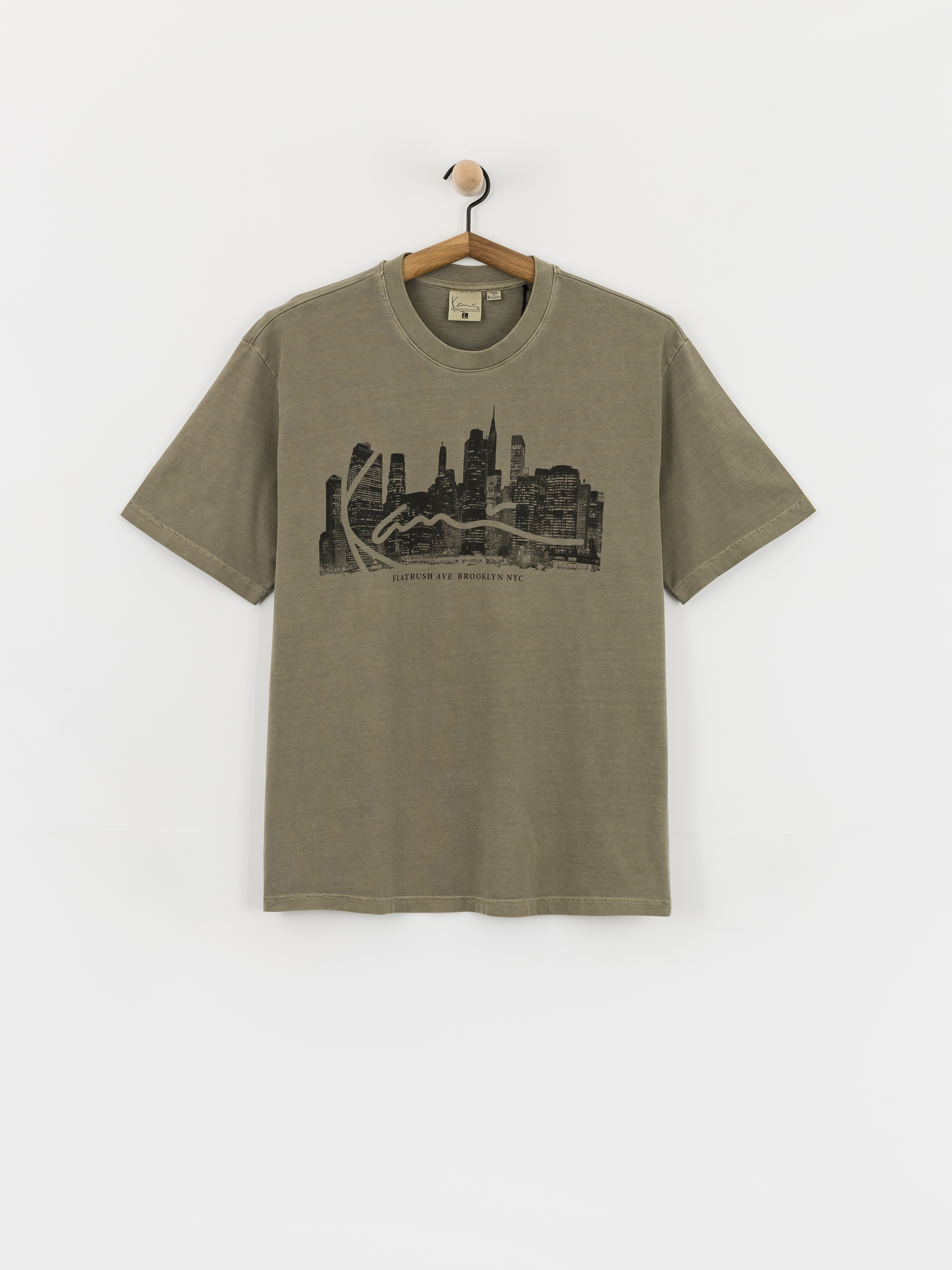 Tricou Karl Kani Signature Skyline Washed Boxy (green)