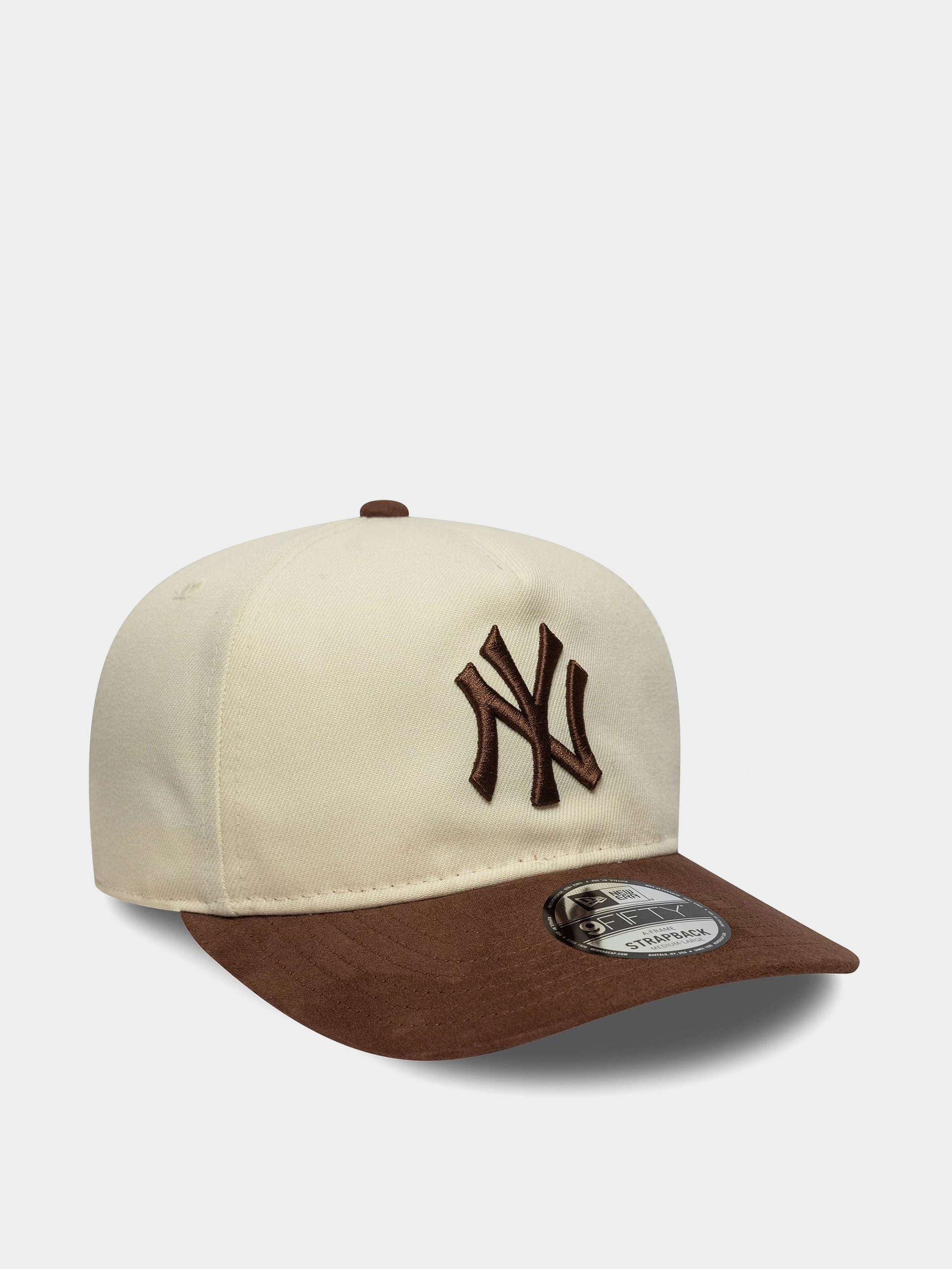 Șapcă New Era Suede Visor 9Fifty New York Yankees (light cream/chestnut)
