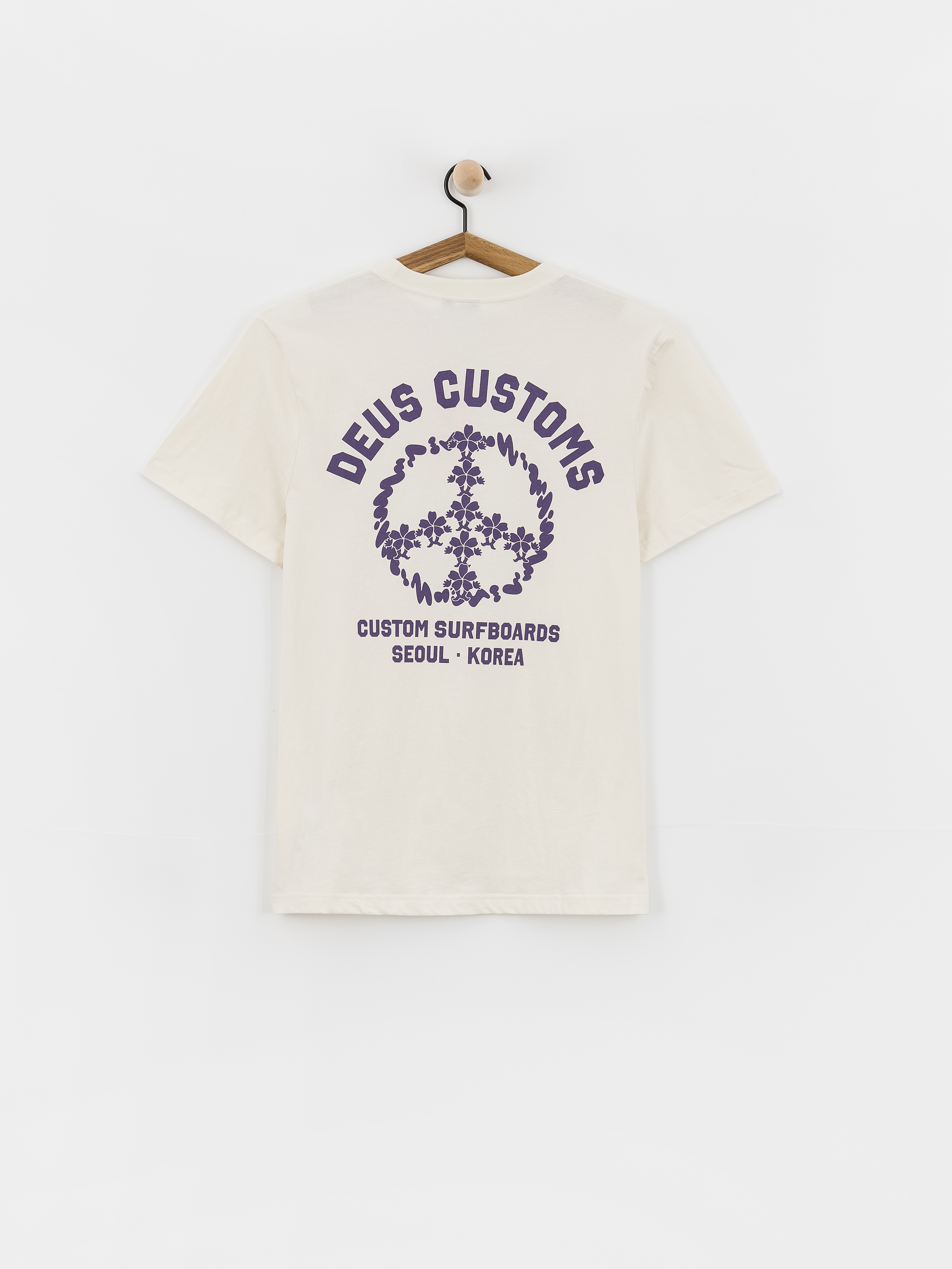 Tricou Deus Ex Machina Fancy Pansy (vintage white)