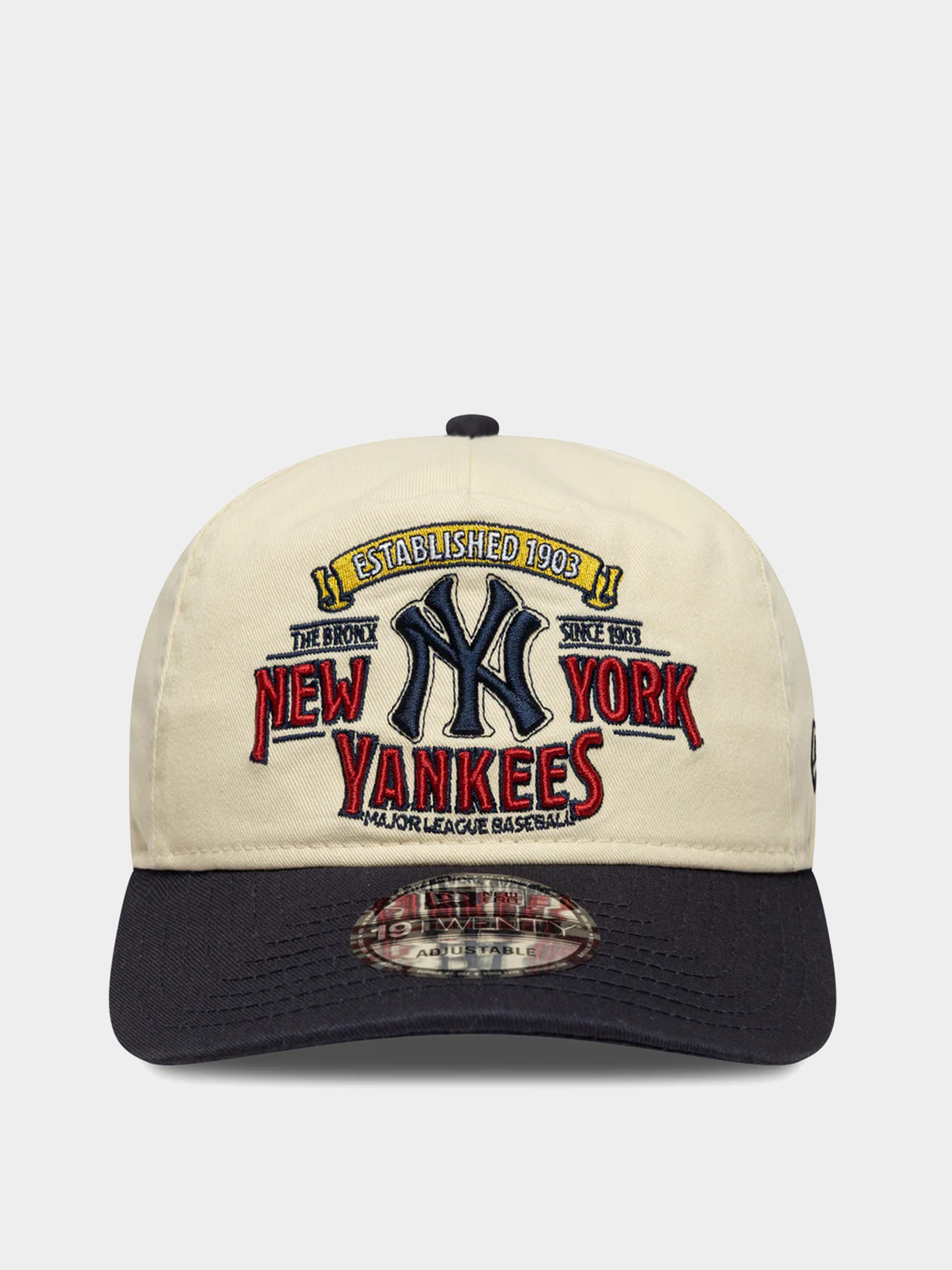 Șapcă New Era Washed Graphic 19Twenty New York Yankees (light cream/navy)