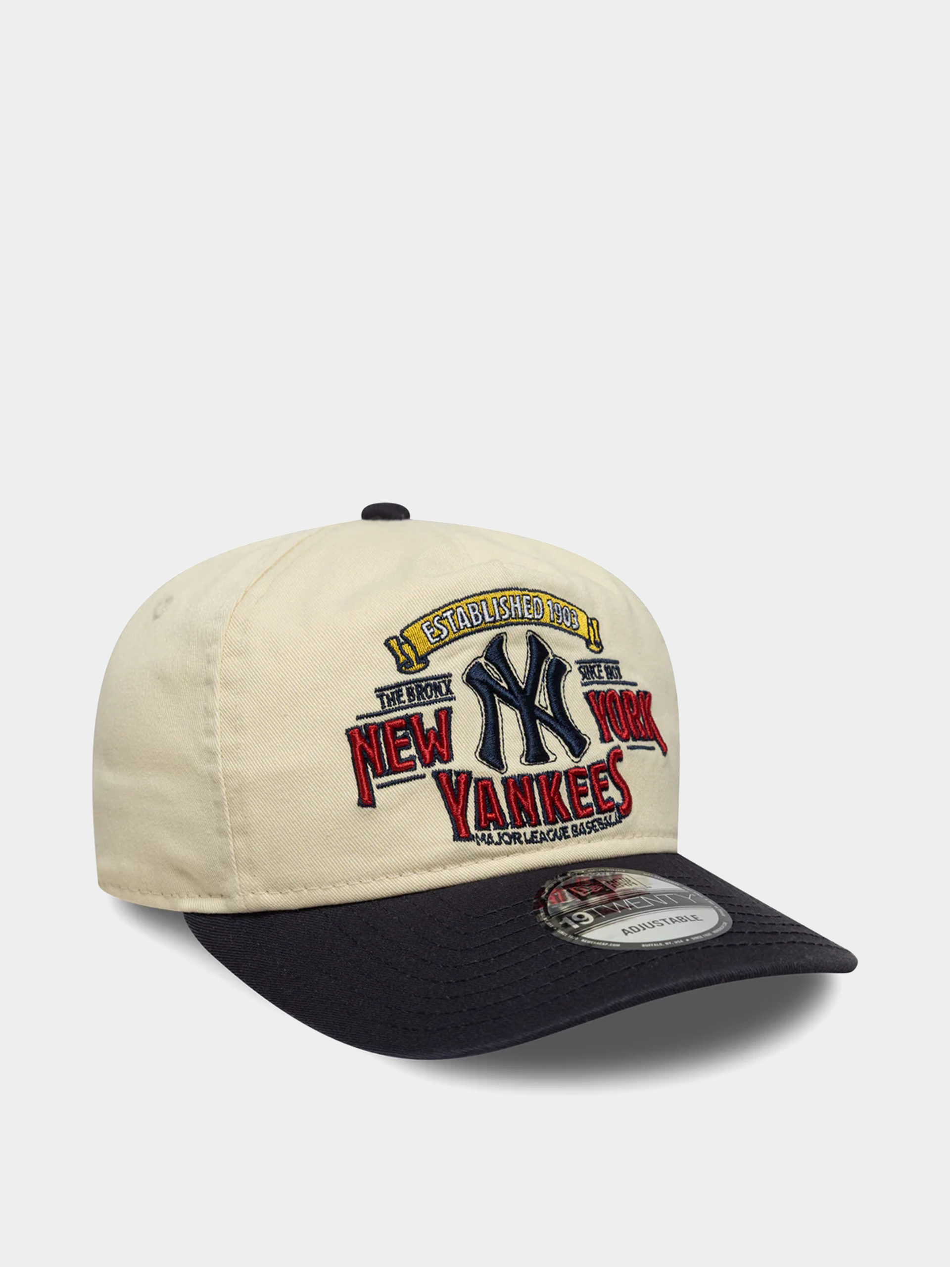 Șapcă New Era Washed Graphic 19Twenty New York Yankees (light cream/navy)
