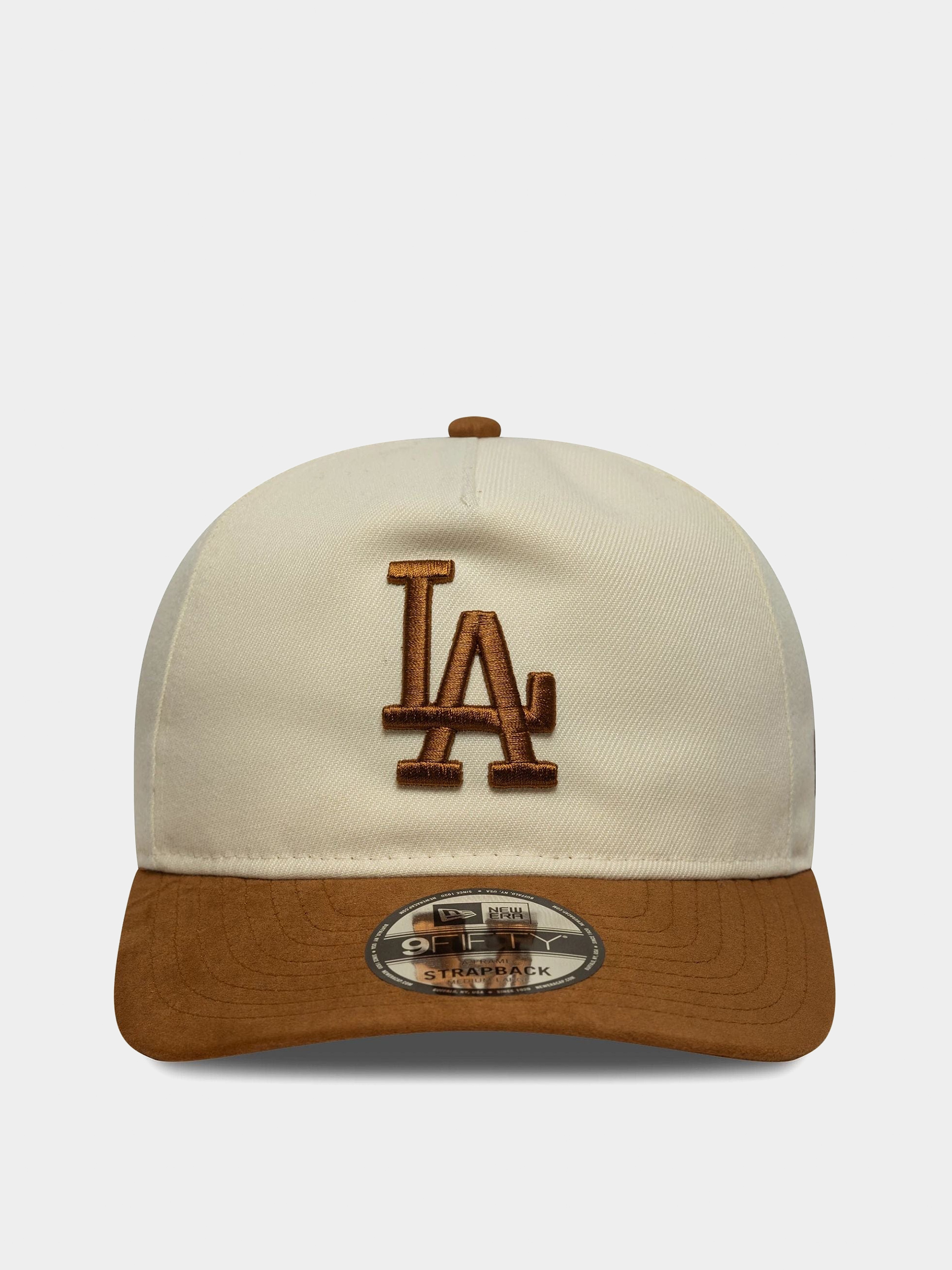 Șapcă New Era Suede Visor 9Fifty La Dodgers (light cream/dark ochre)