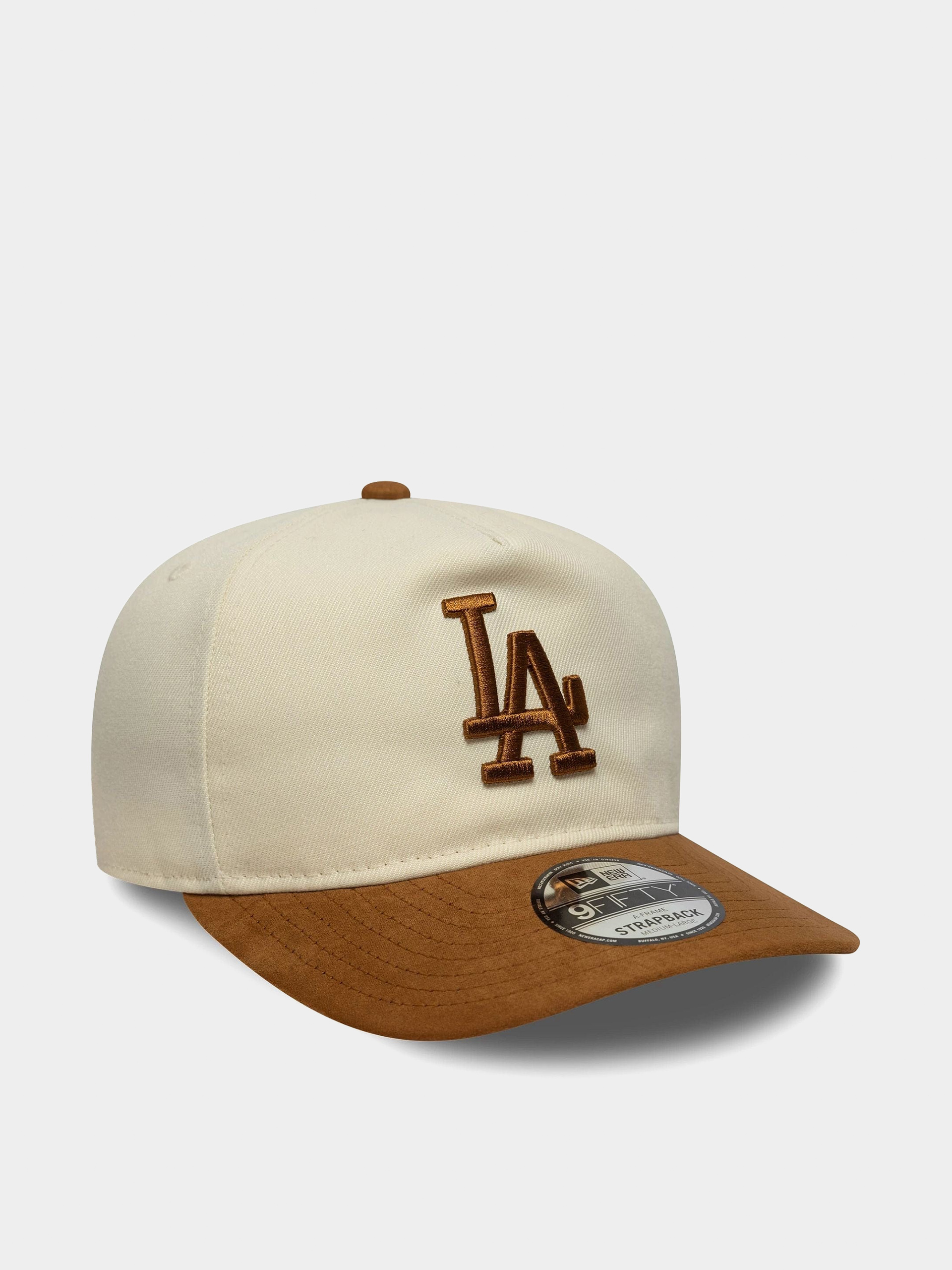 Șapcă New Era Suede Visor 9Fifty La Dodgers (light cream/dark ochre)