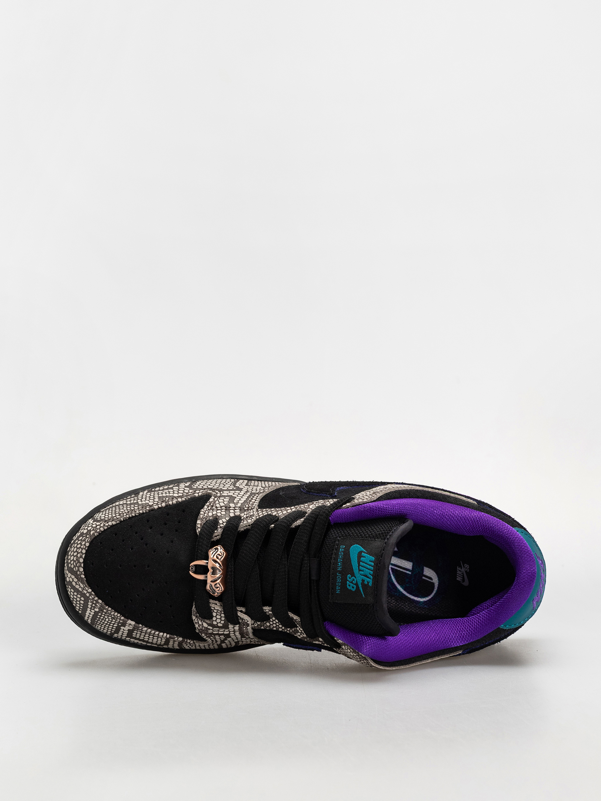 Pantofi Nike SB Dunk Low Pro (string/black bright spruce fierce purple)