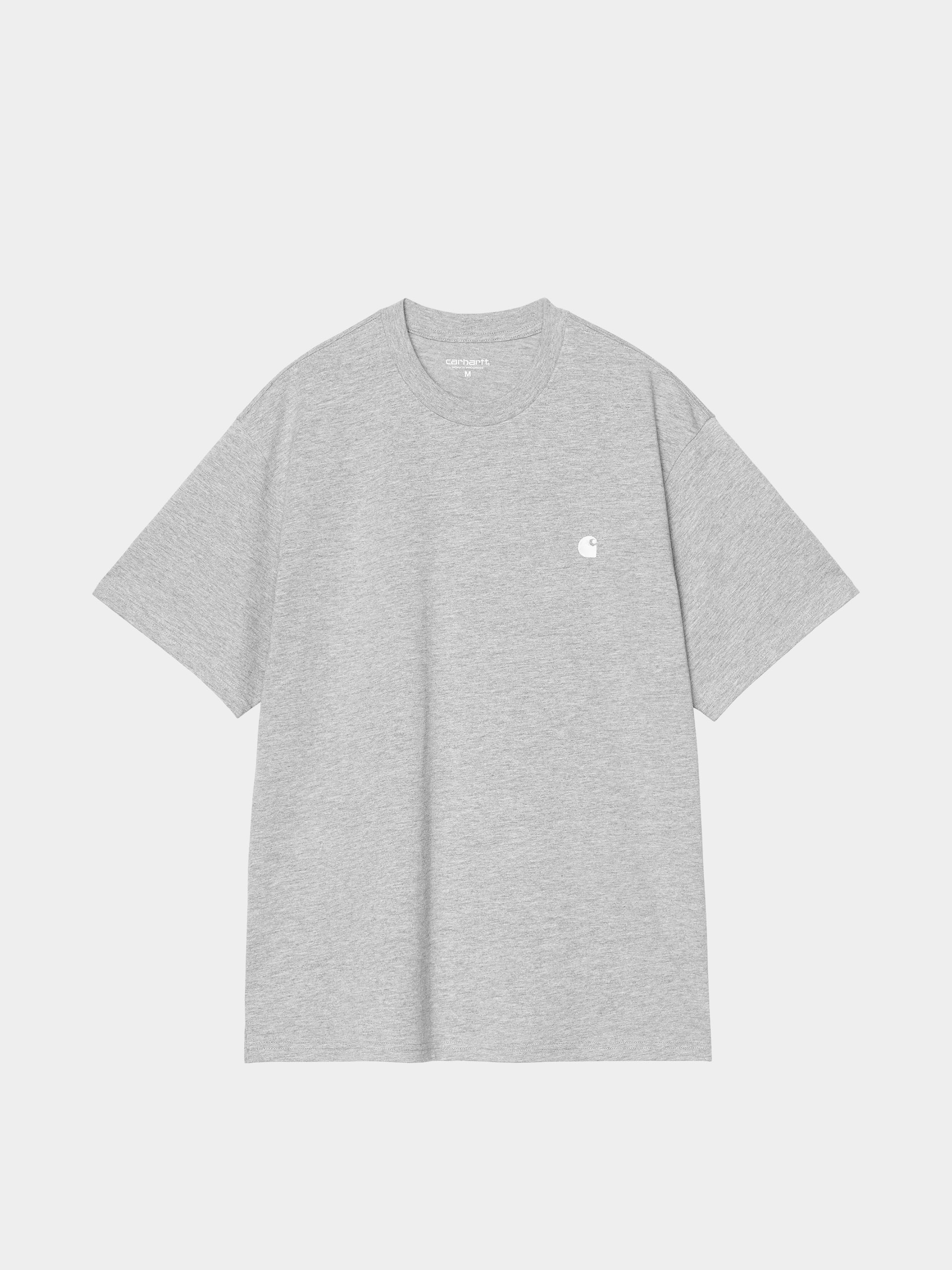 Tricou Carhartt WIP Madison (grey heather/white)