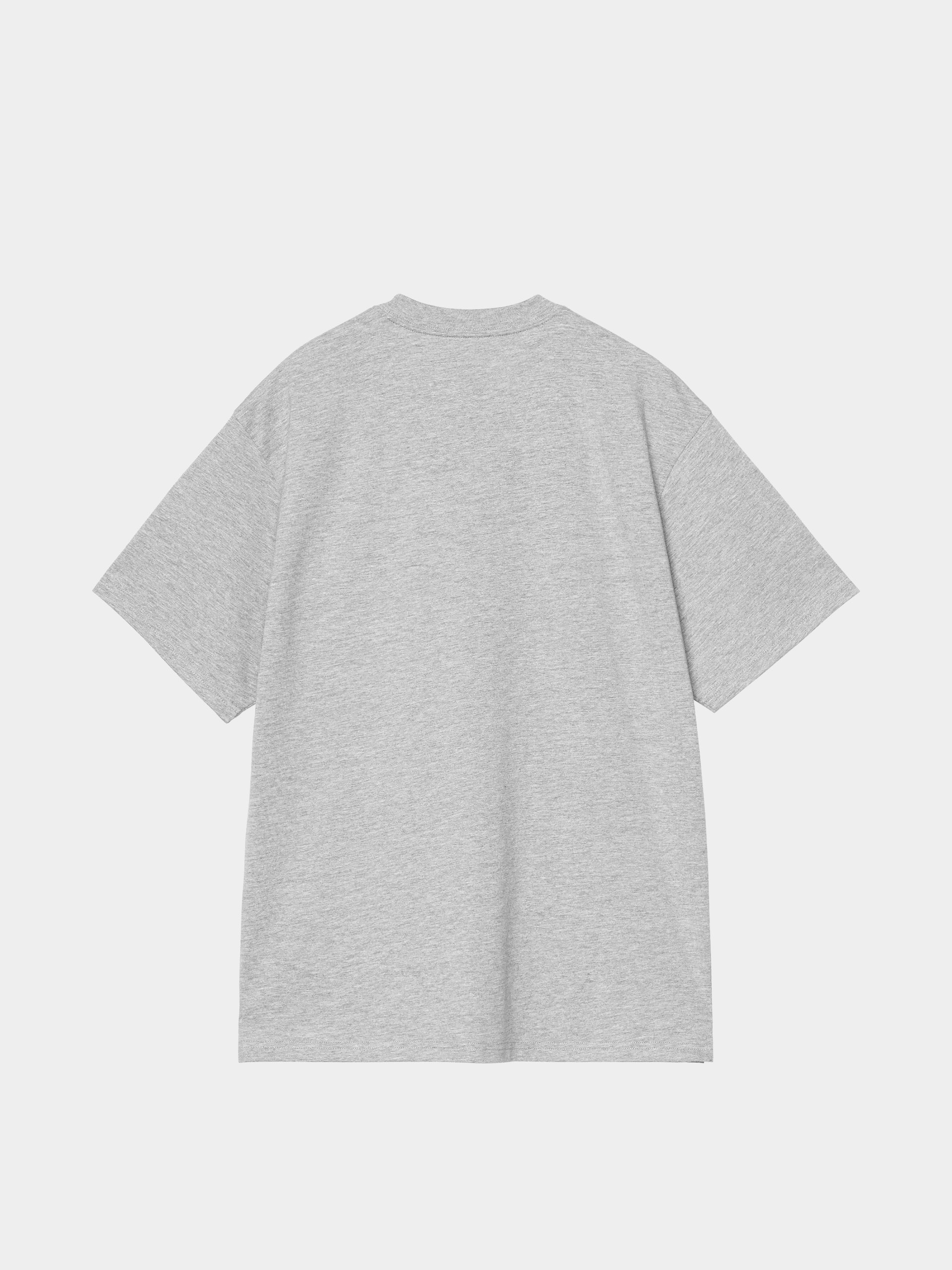 Tricou Carhartt WIP Madison (grey heather/white)