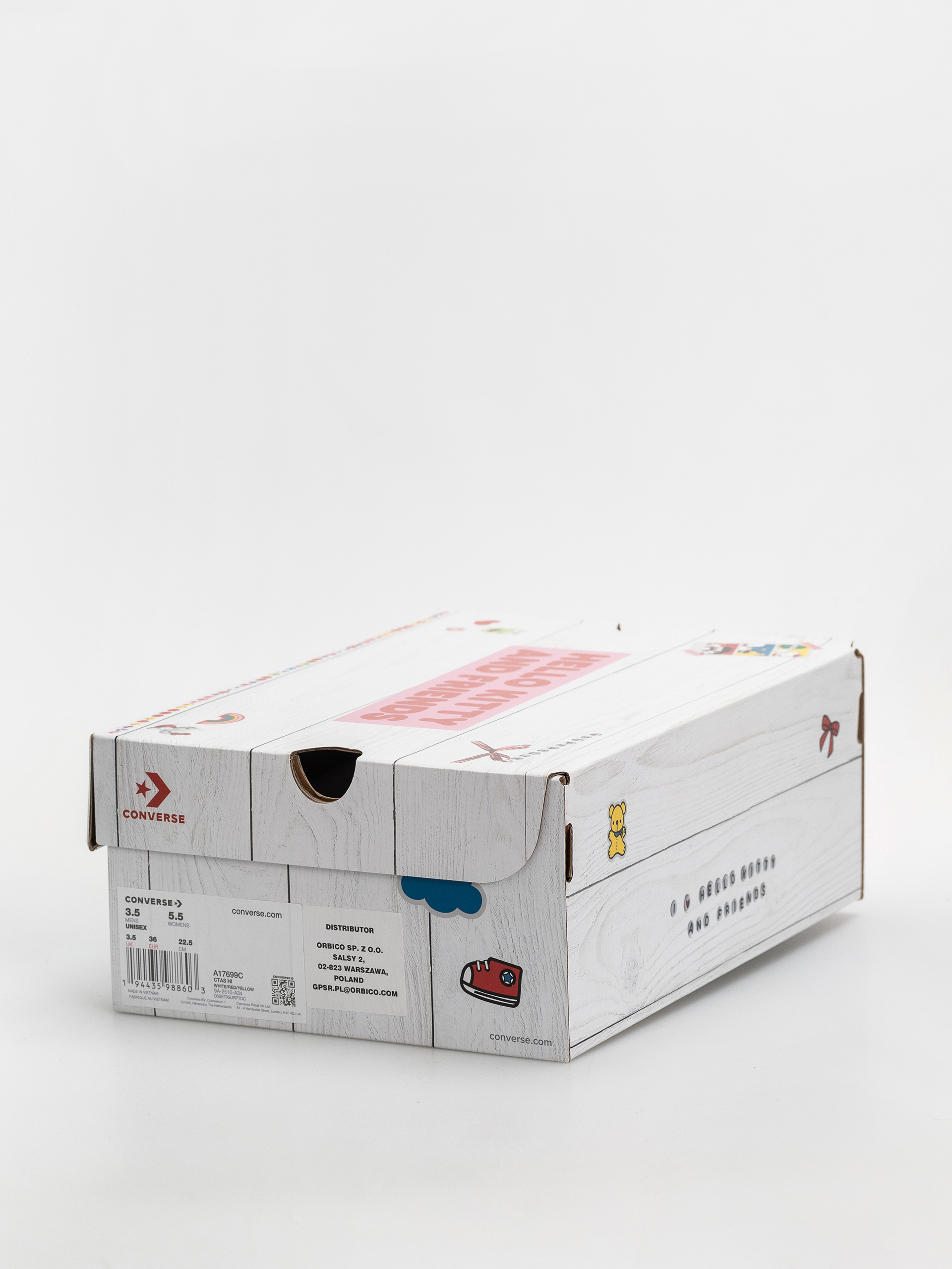 Teniși Converse Chuck Taylor All Star Hi (white/red/yellow)