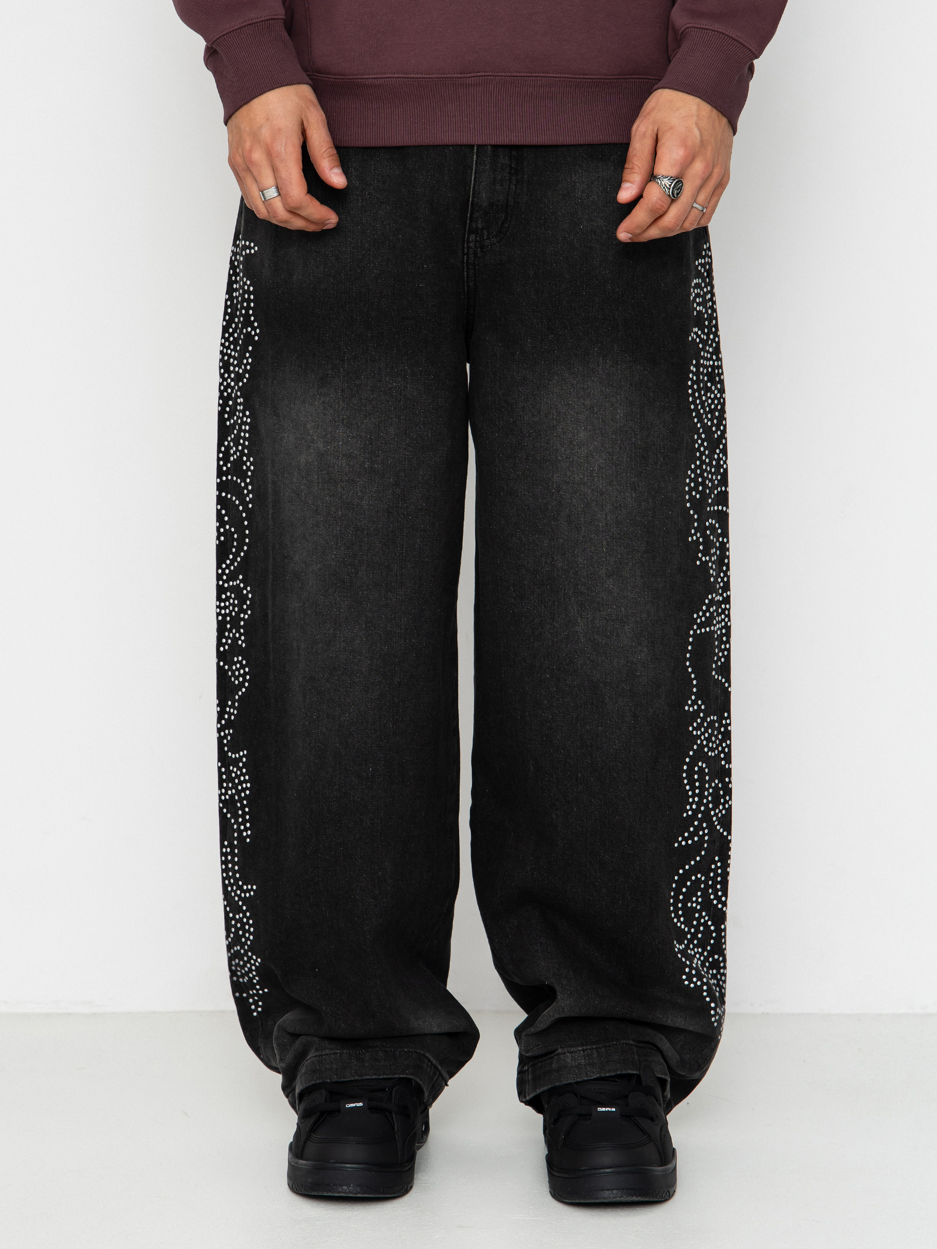 Pantaloni RipNDip Pretty Flacko Extra Wide Leg - negru (black