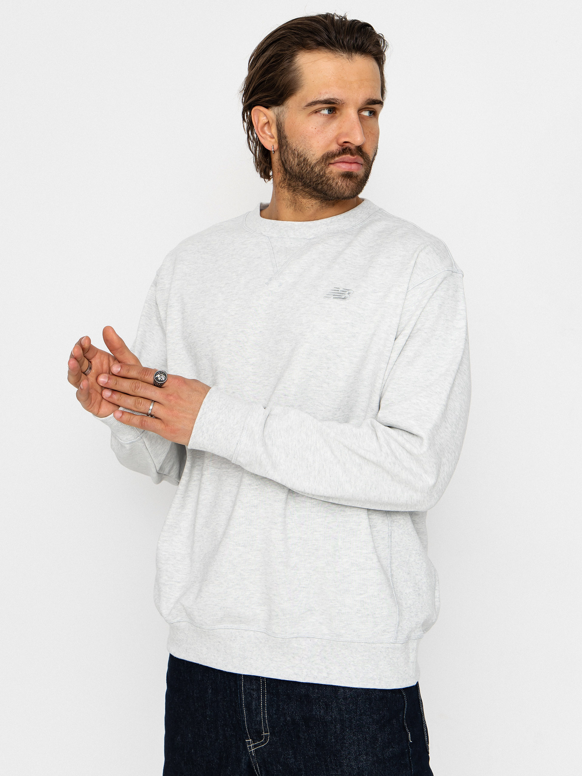 Hanorac New Balance Athletics French Terry Crew (ash heather)