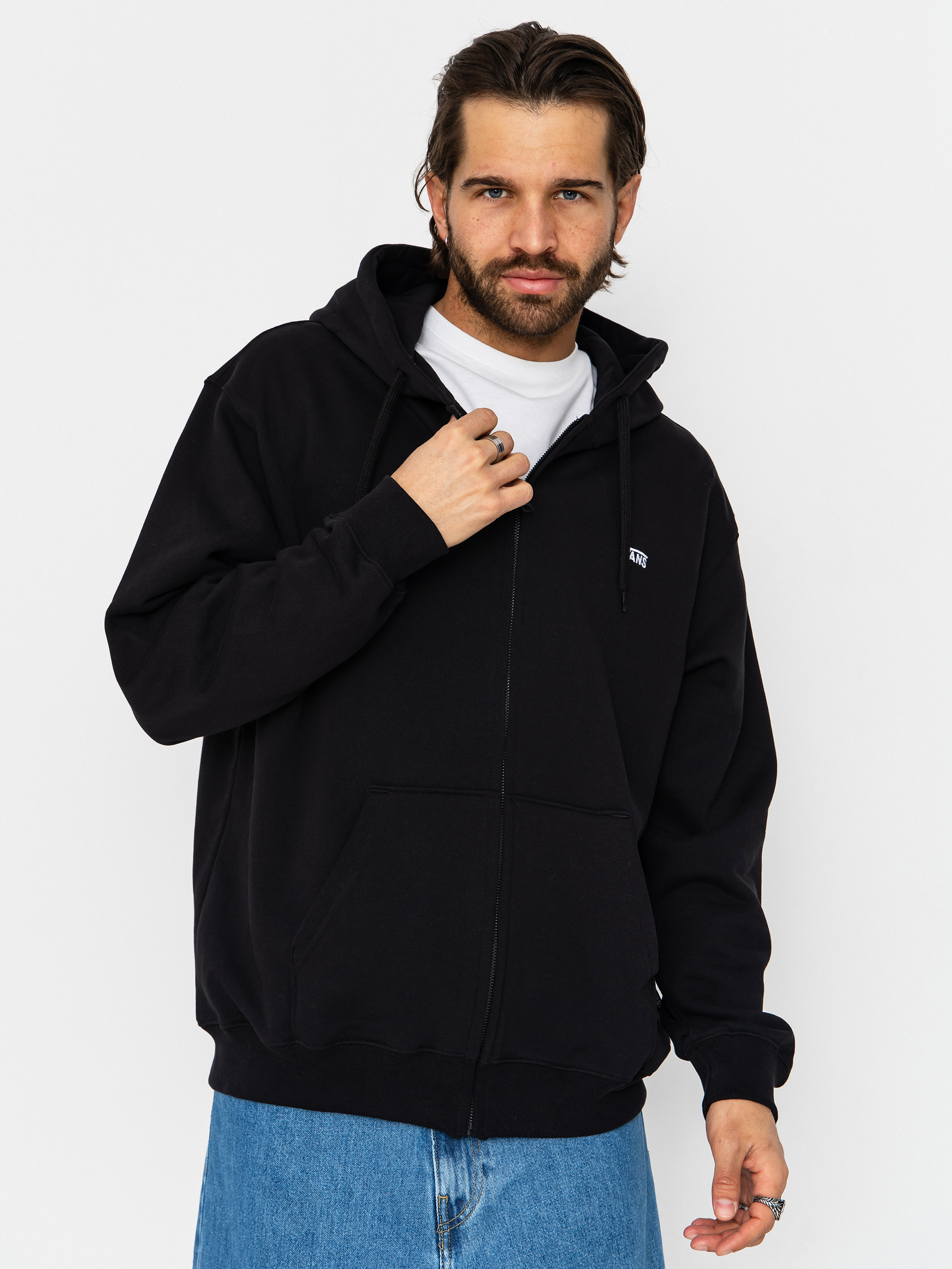 Hanorac cu glugă Vans Left Chest II Loose ZHD (black)