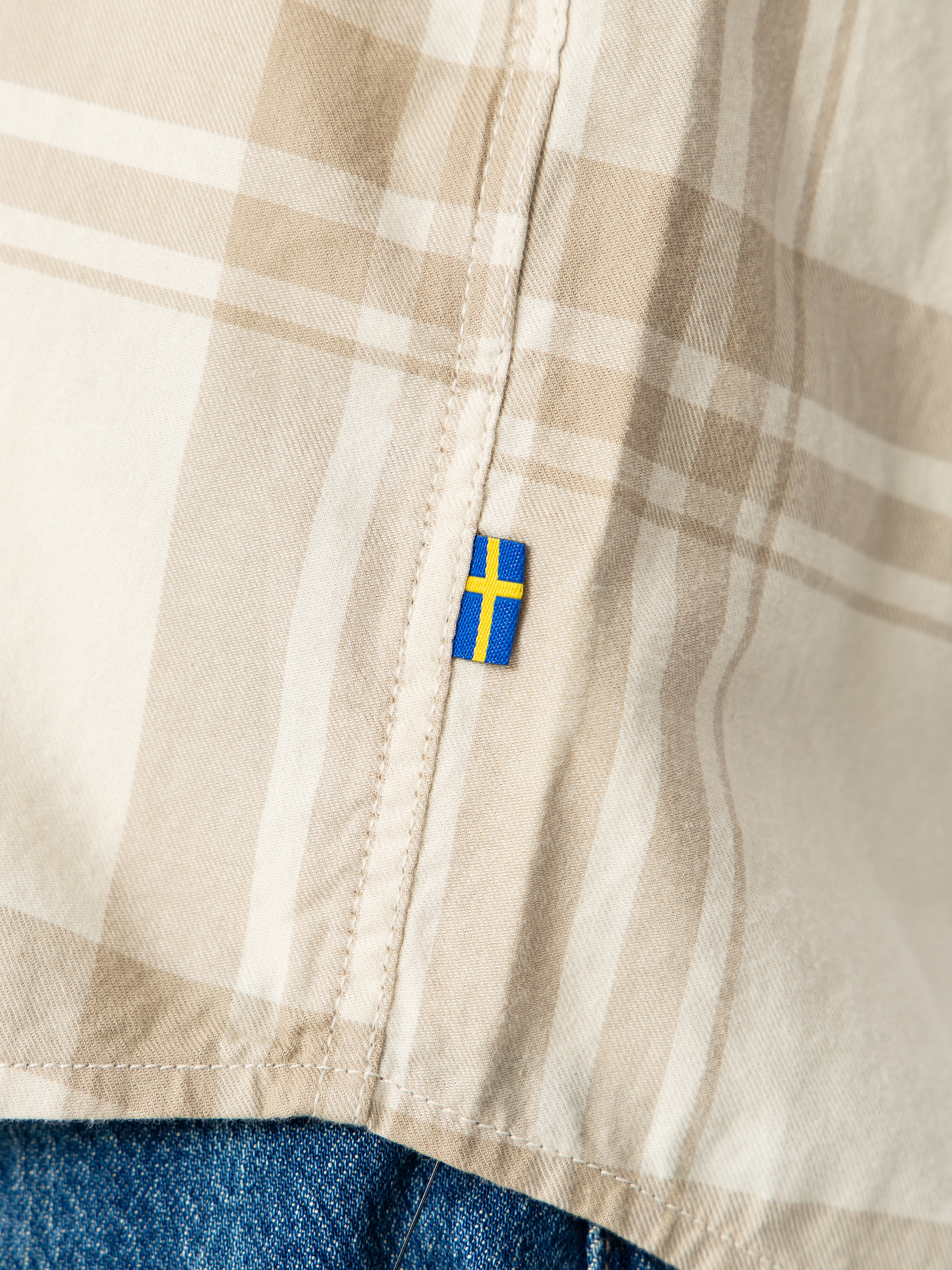 Cămașă Fjallraven Ovik Lite Flannel (chalk white/fossil)