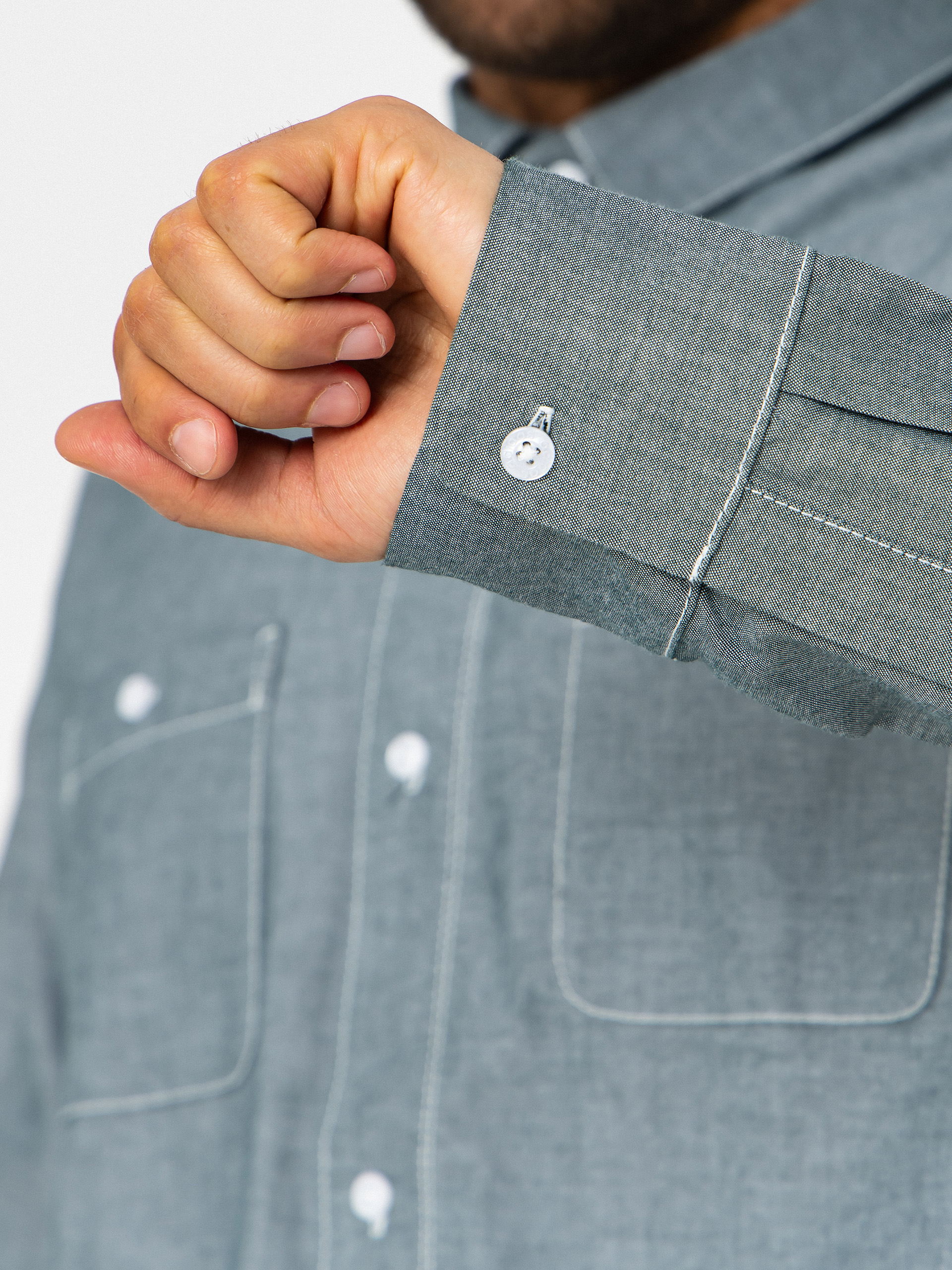 Cămașă adidas Gonz Button (aurivy/white)