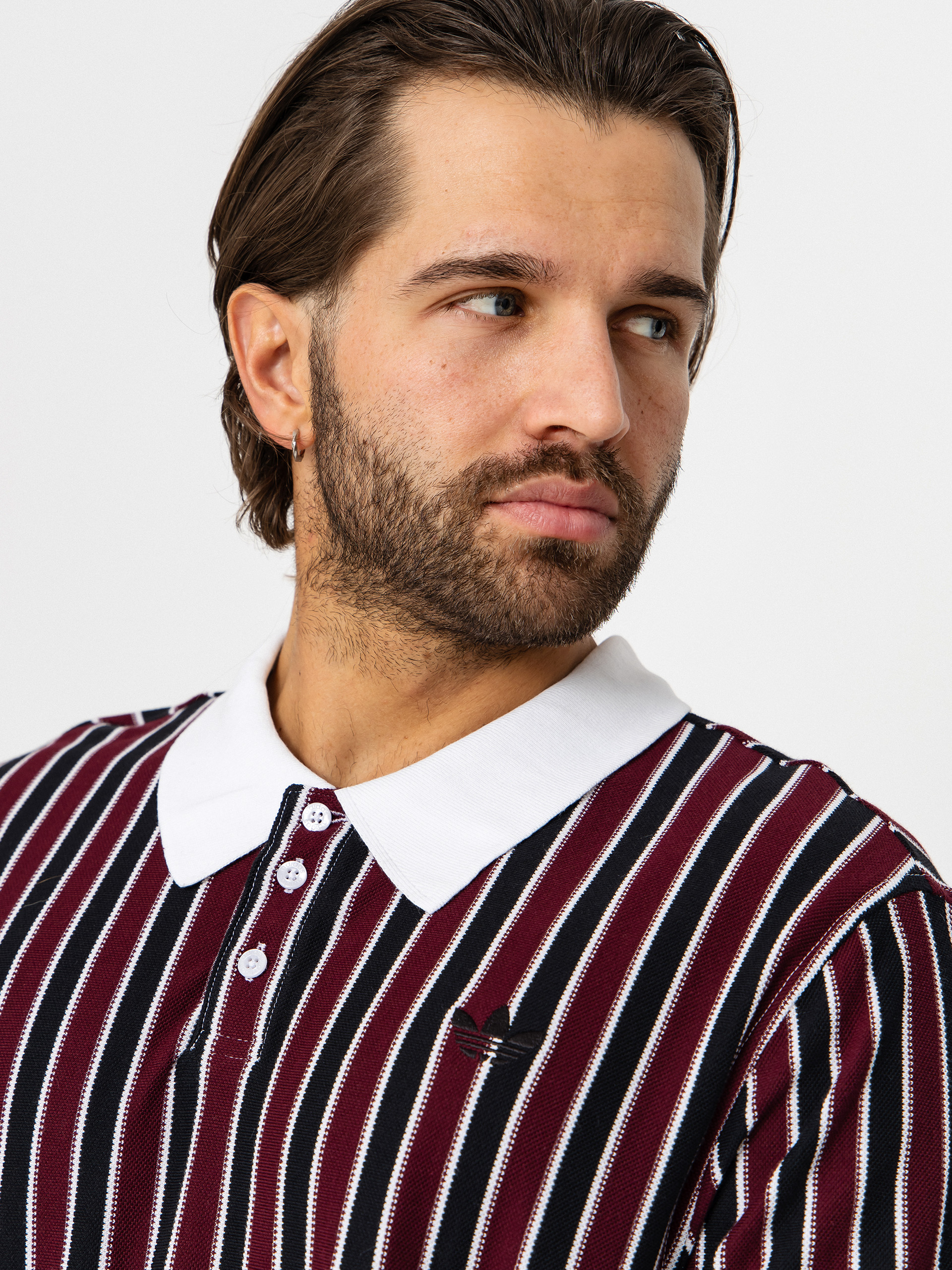 Tricou polo adidas Sk Og Jers (white/black/maroon)