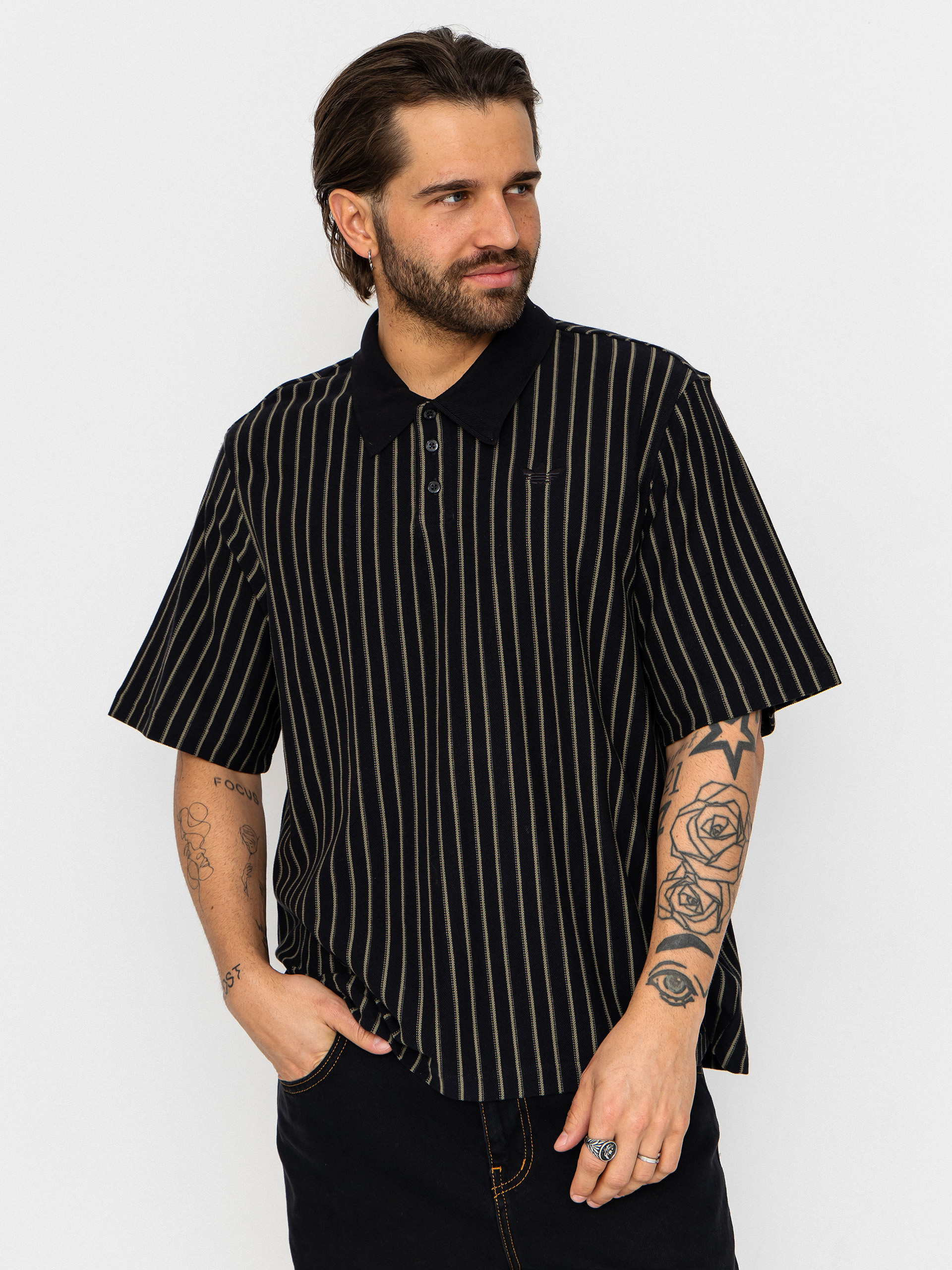 Tricou polo adidas Sk Og Jers (black/olistr)
