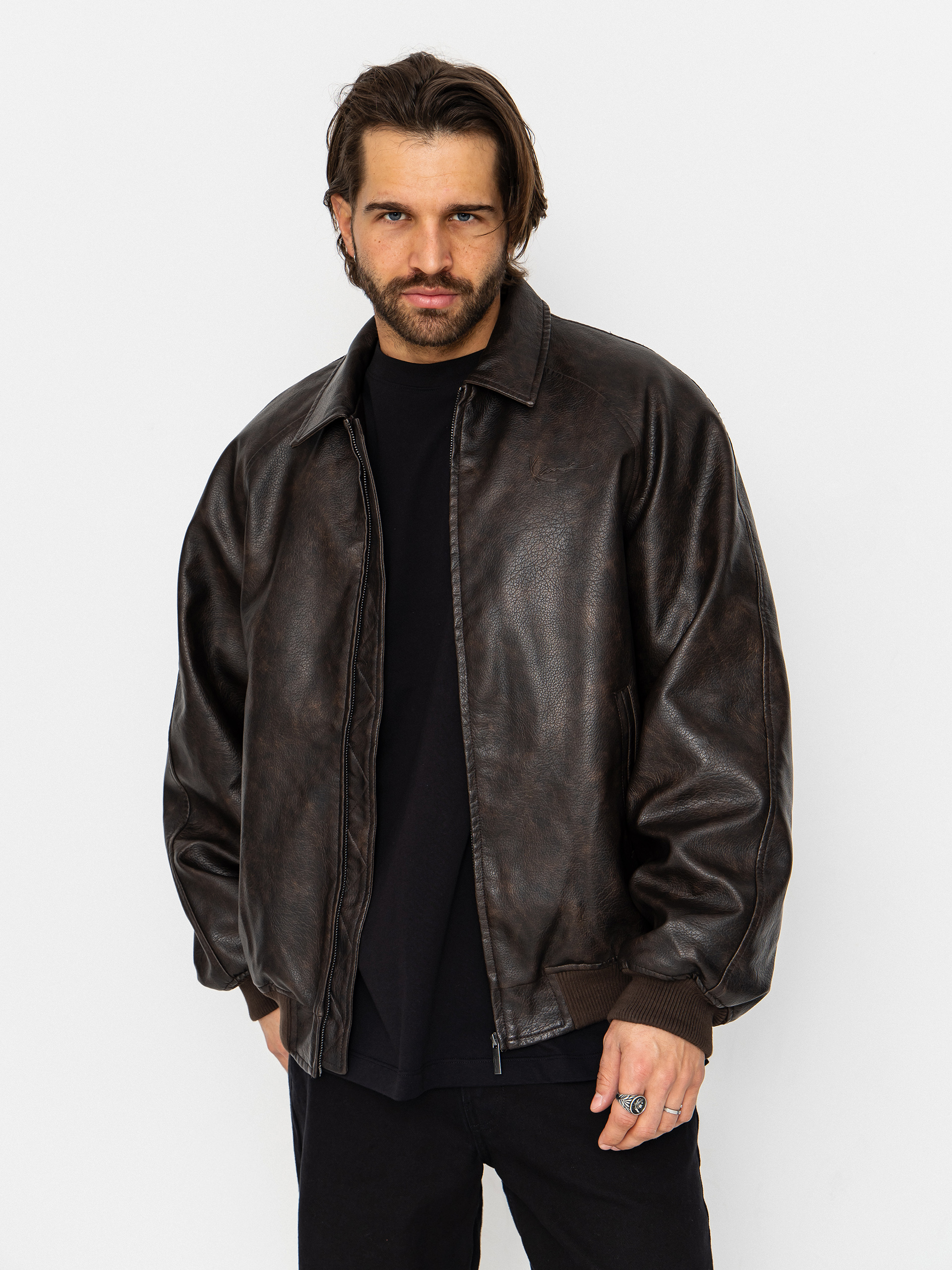 Geacă Karl Kani Signature Pu Leather Bomber