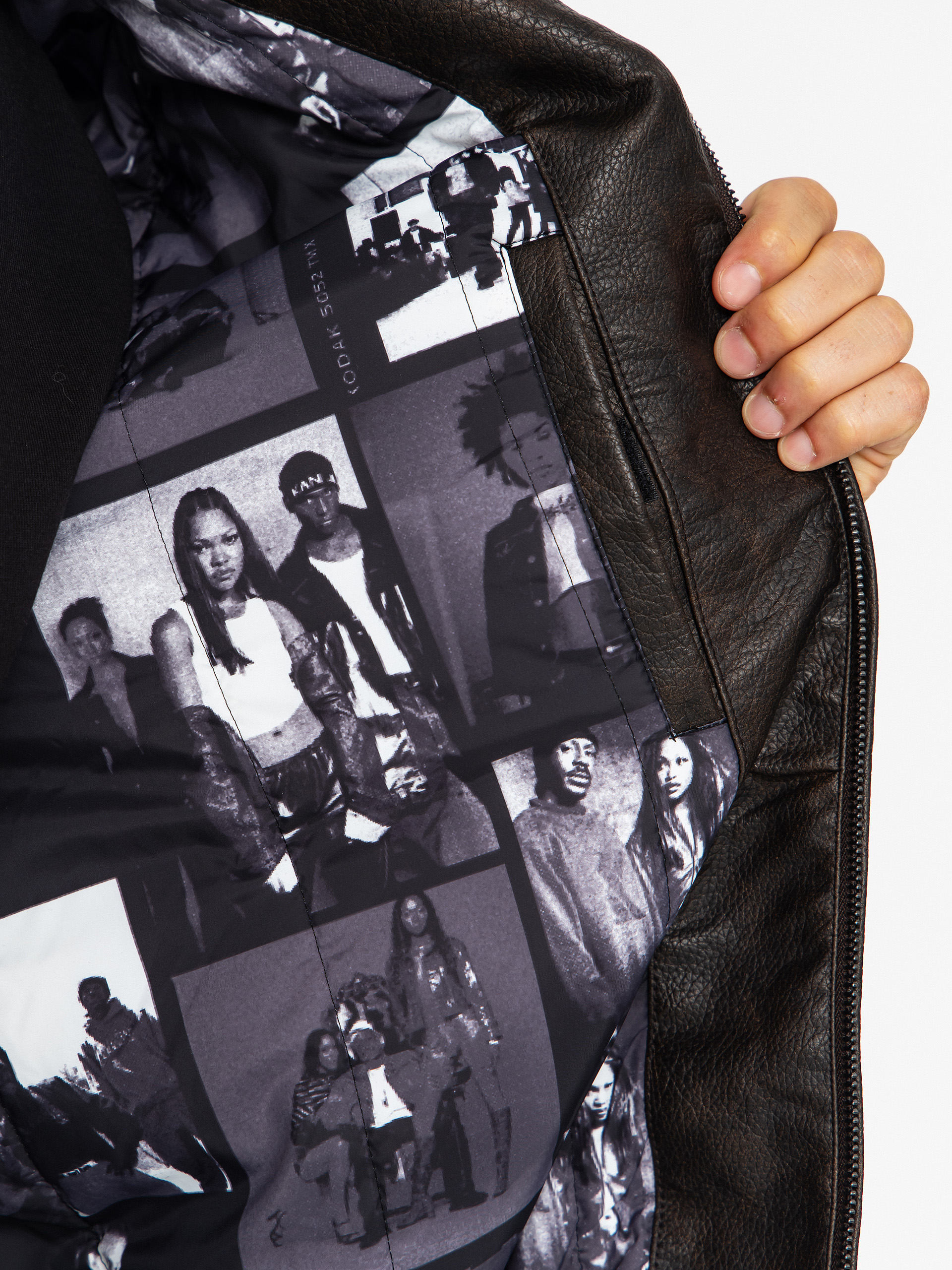 Geacă Karl Kani Signature Pu Leather Bomber (brown)