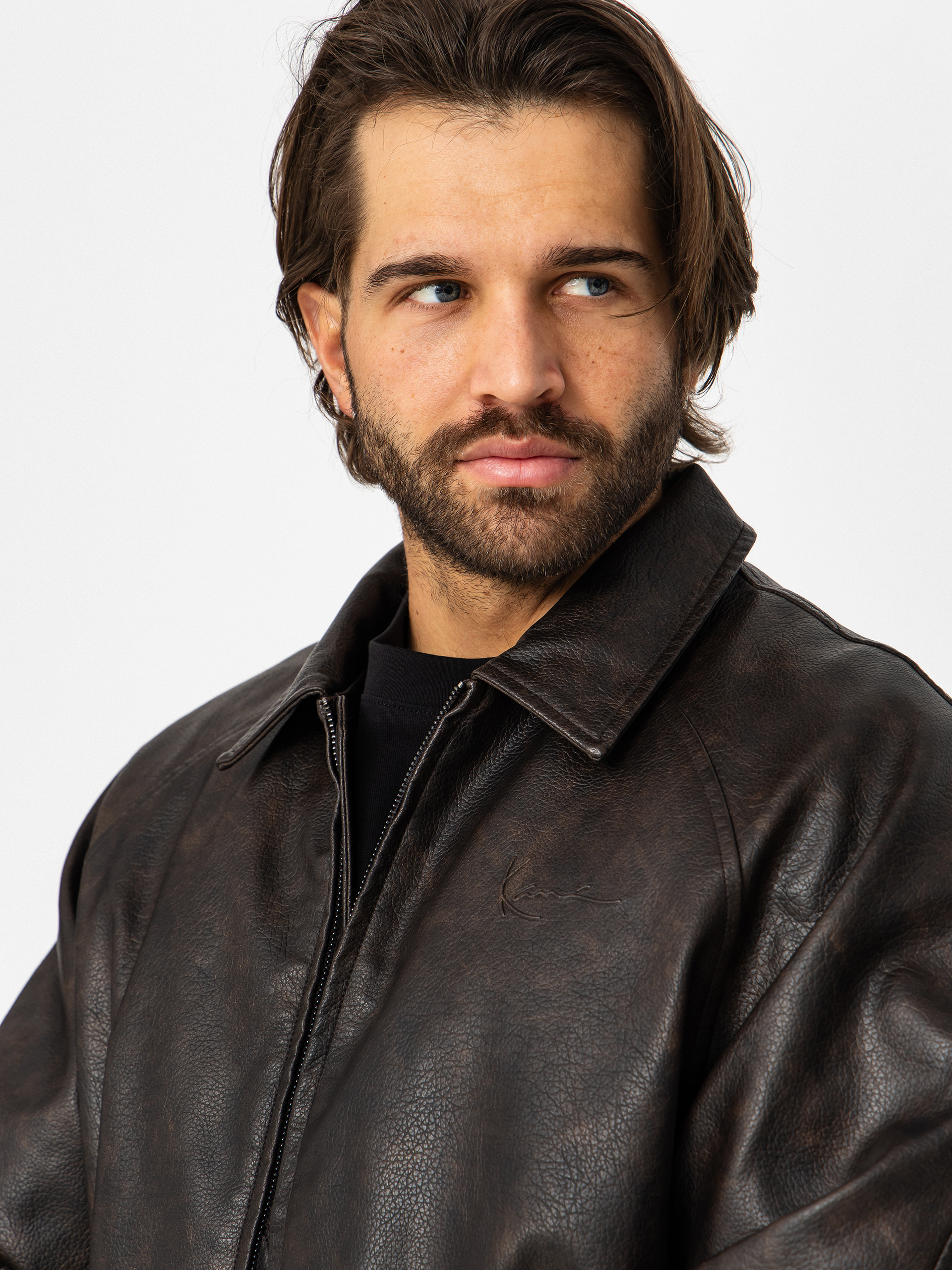 Geacă Karl Kani Signature Pu Leather Bomber (brown)