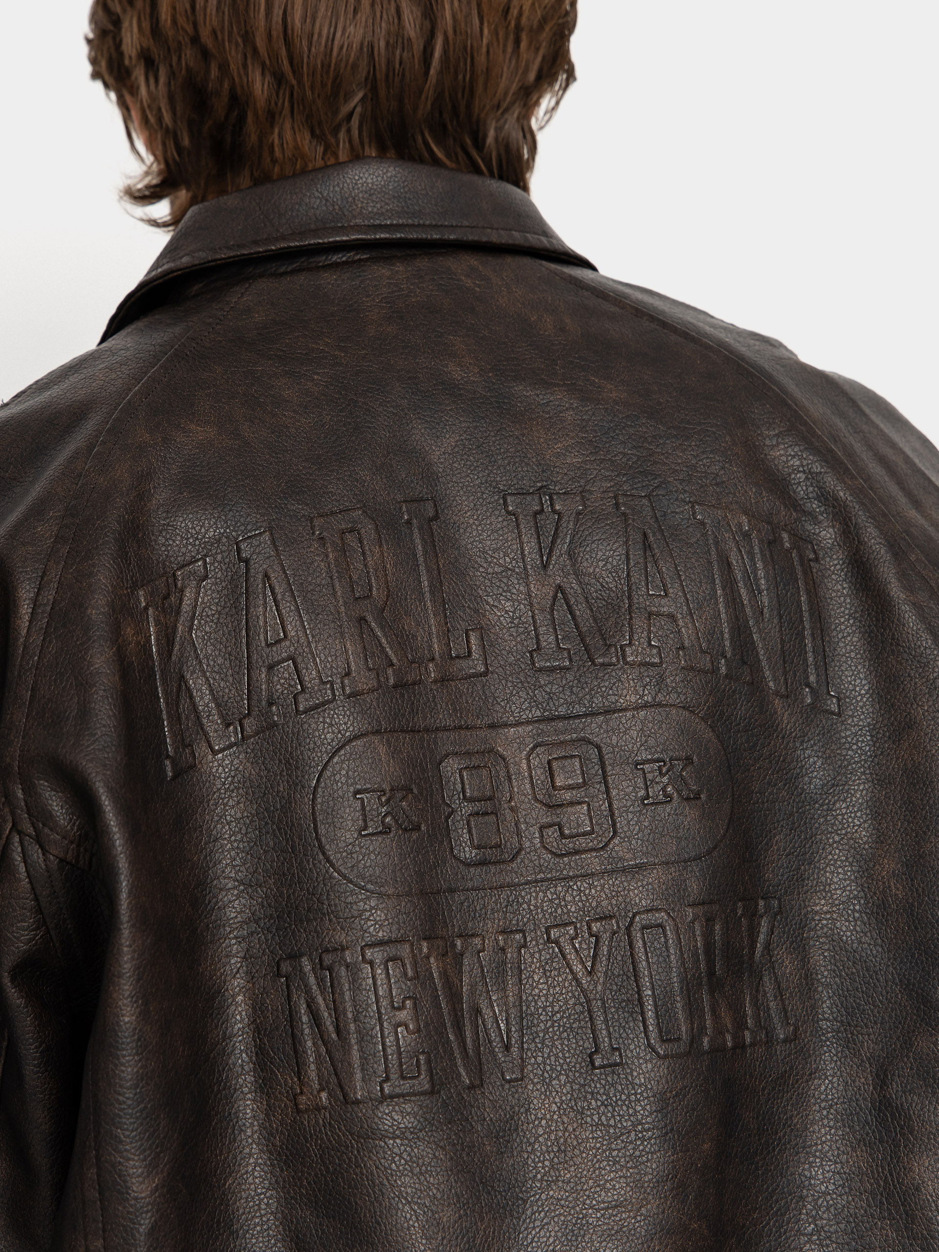 Geacă Karl Kani Signature Pu Leather Bomber (brown)