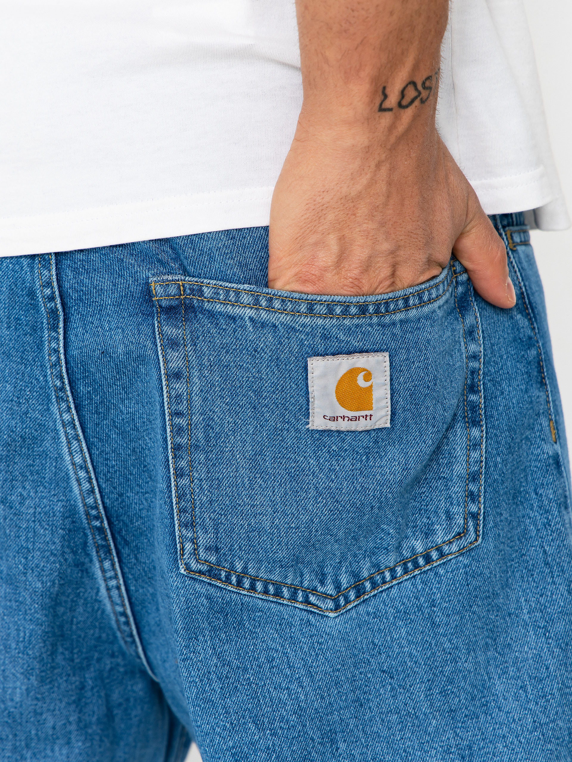 Pantaloni Carhartt WIP Landon (blue heavy stone wash)
