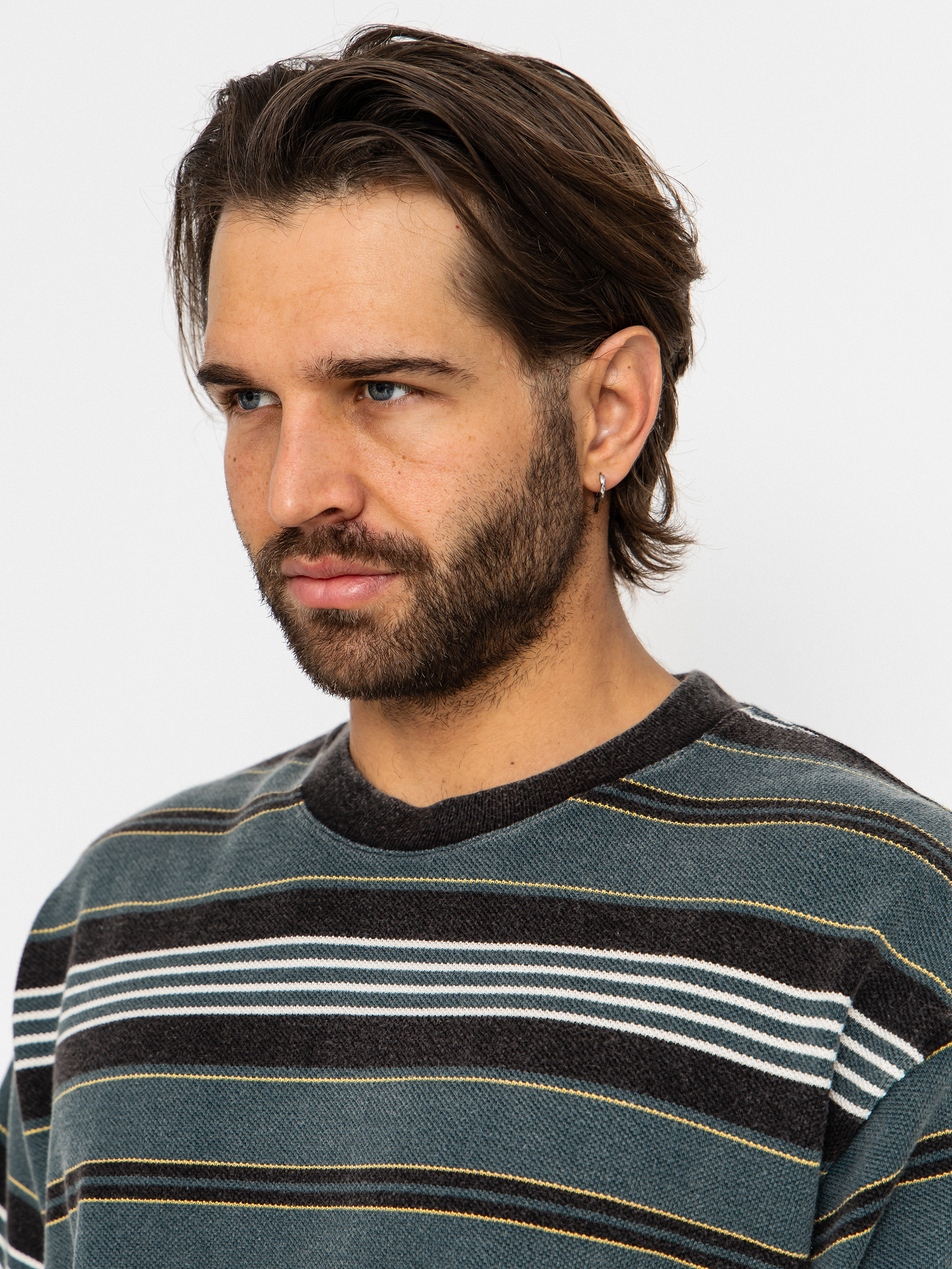 Tricou Vans Lx Pique Stripe Knit (mystic moss)