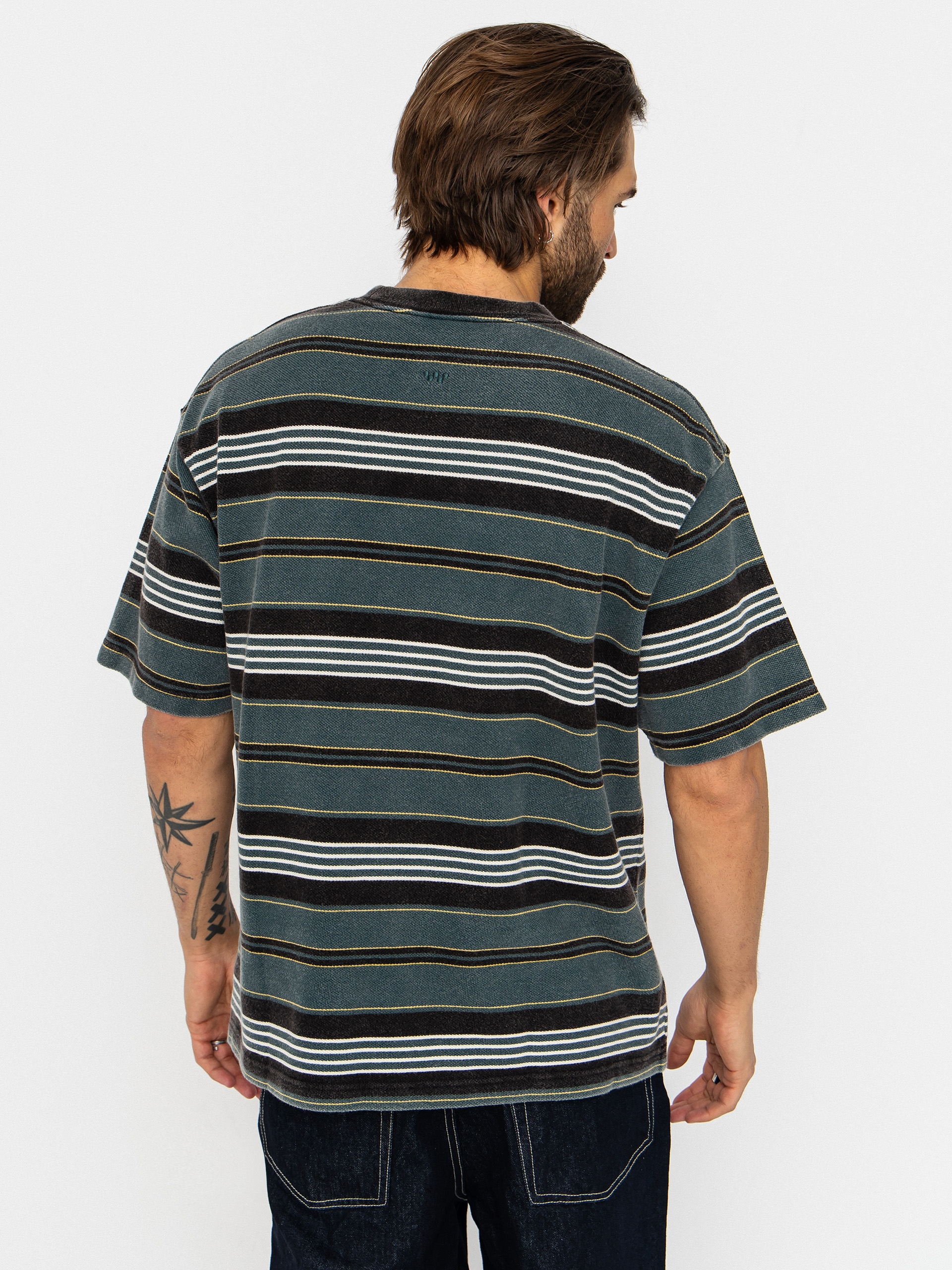 Tricou Vans Lx Pique Stripe Knit (mystic moss)