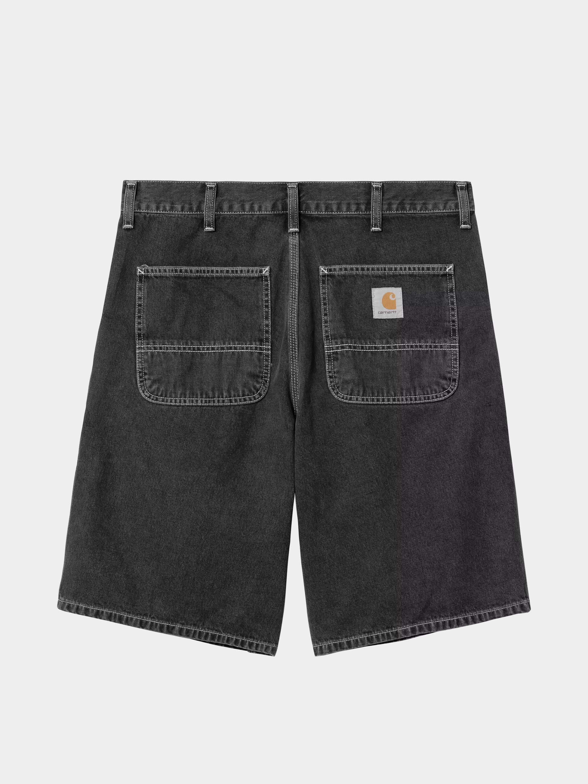 Pantaloni scurți Carhartt WIP Simple (black heavy stone wash)
