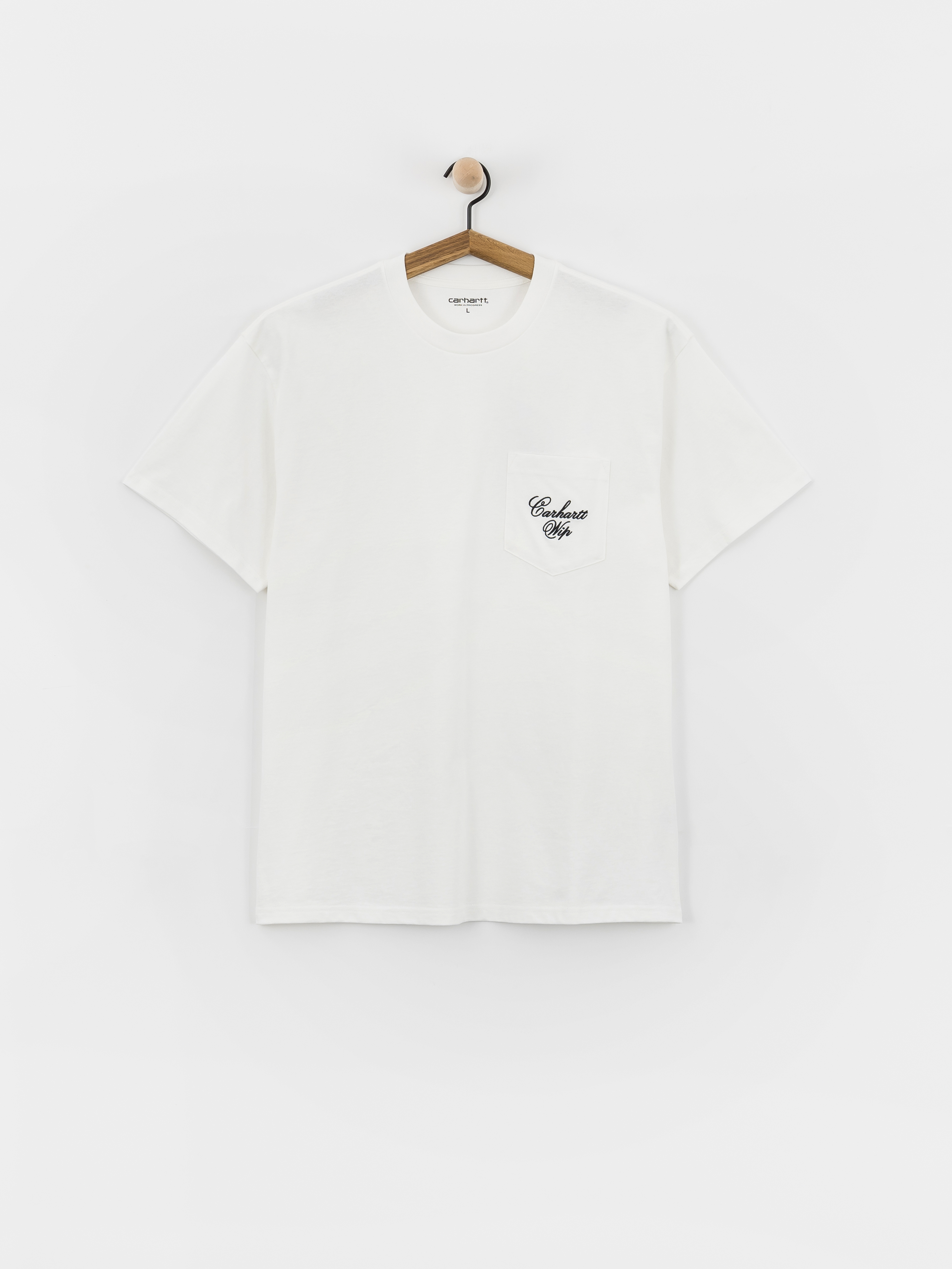Tricou Carhartt WIP Longhand Pocket (white/black)