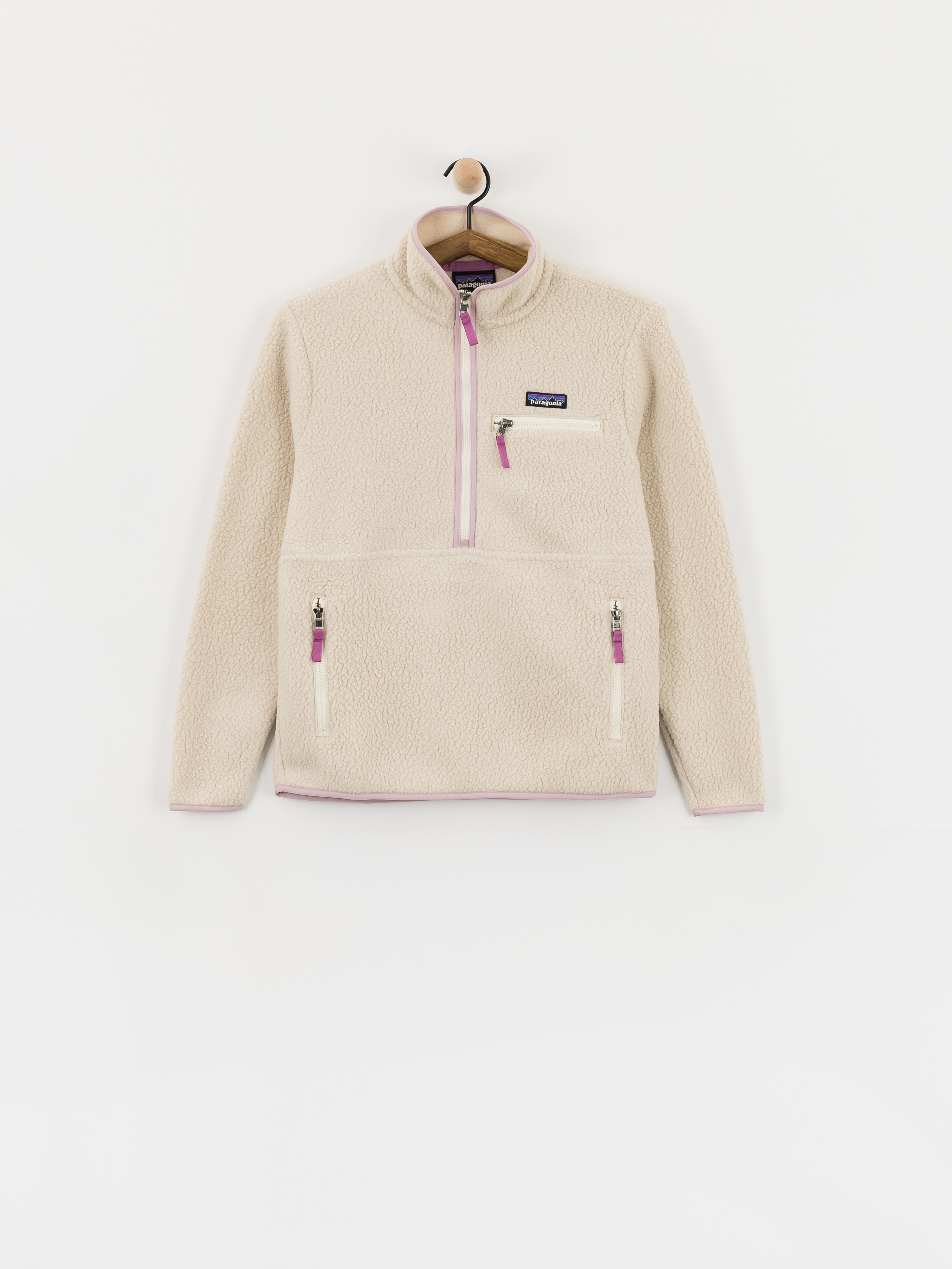 Pentru femei Hanorac din fleece Patagonia Retro Pile Marsupial (dark natural)